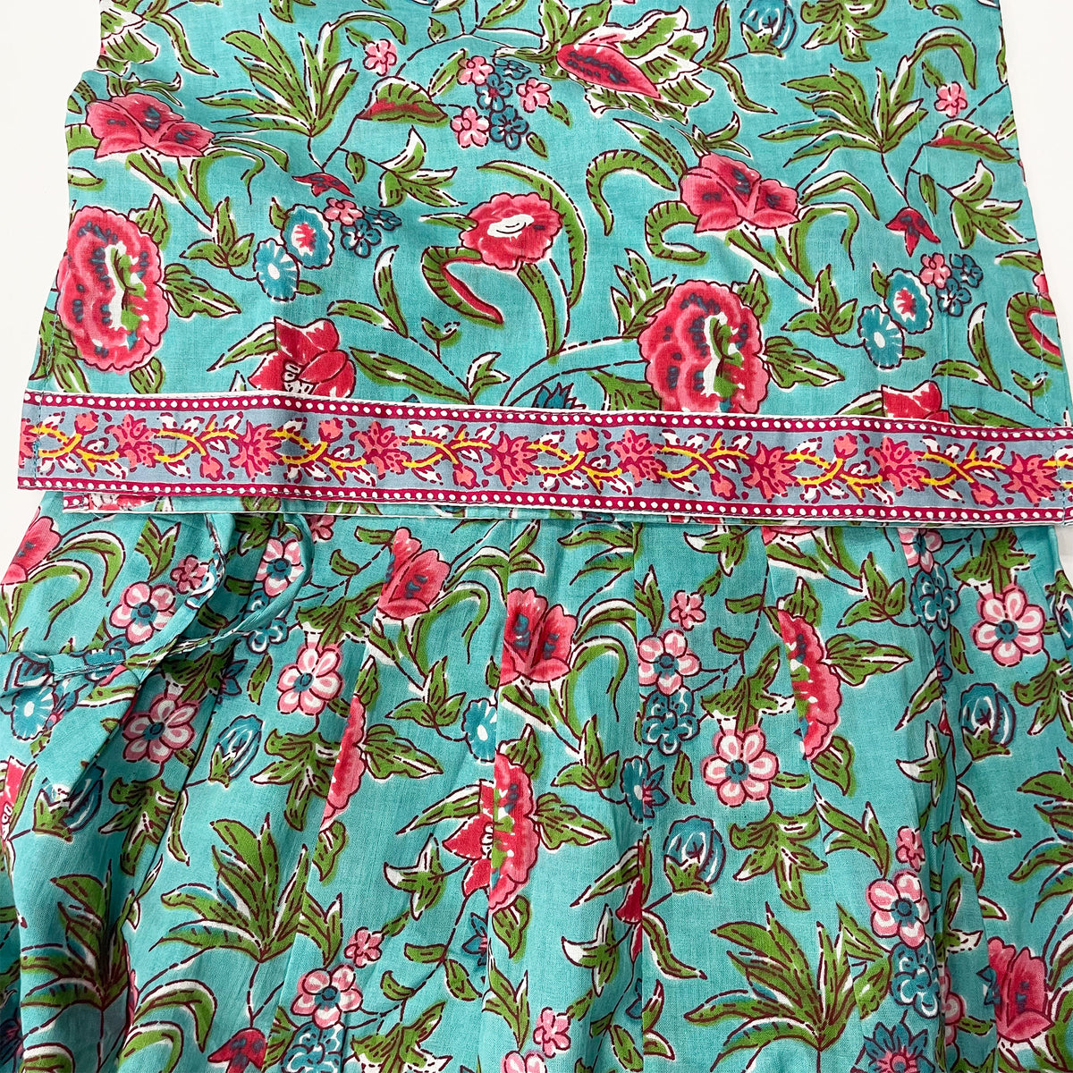 Girls Gopi Skirt Outfit - Radhikas&#39; Favorite - Cotton-Screen Print