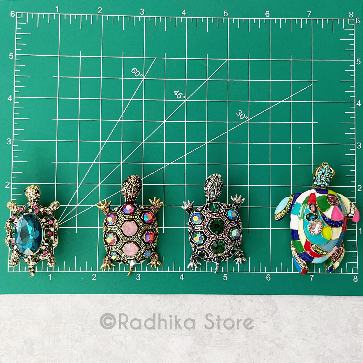 Radha Kund Turtles-Pendant-(Pin)- Choose Color