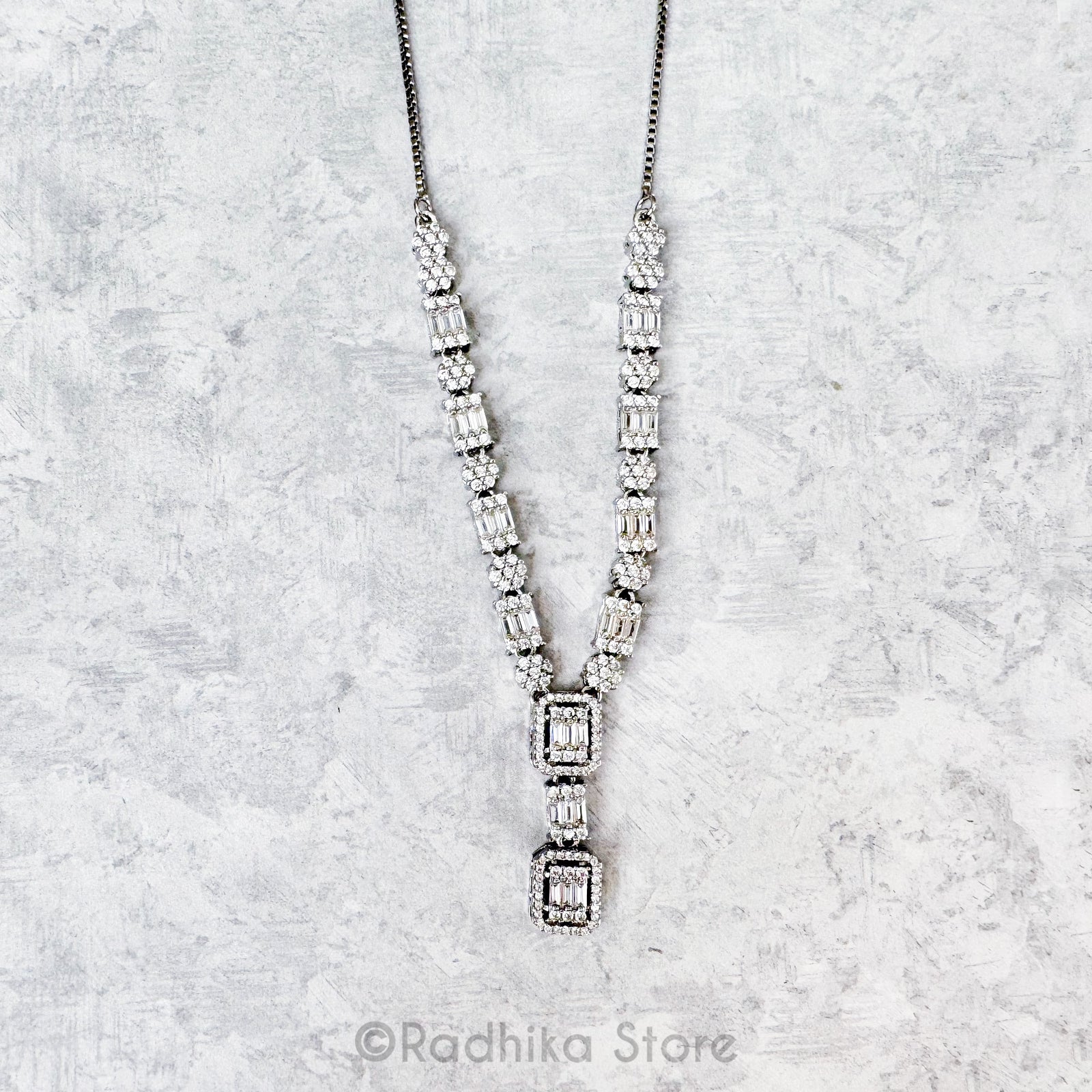 Royal Opulent Zircon Crystal Deity Necklace