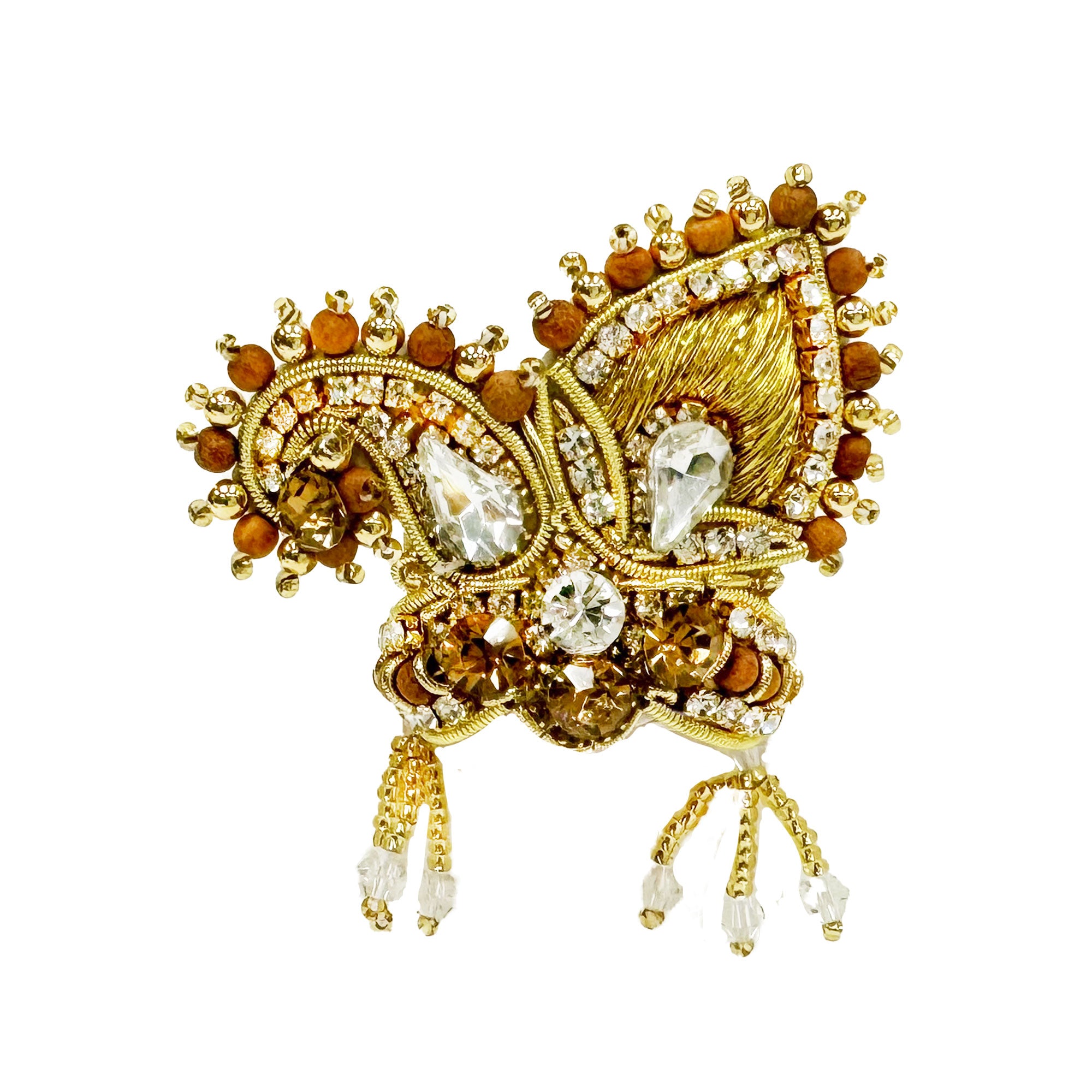 Golden Sandalwood Chandrika - Deity Crown