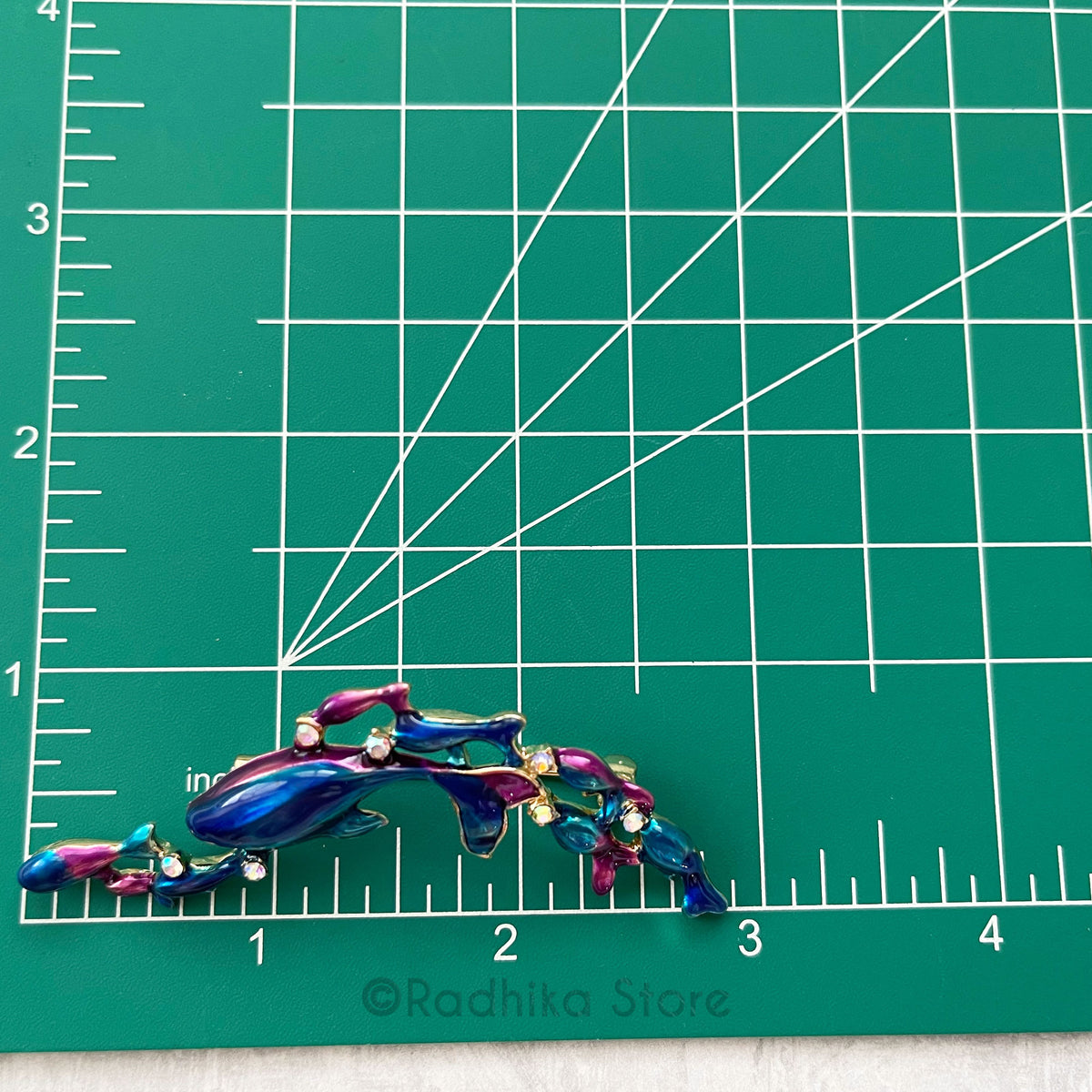 Ocean Fishes and Jeweled Wave - Pendants-(Pins)