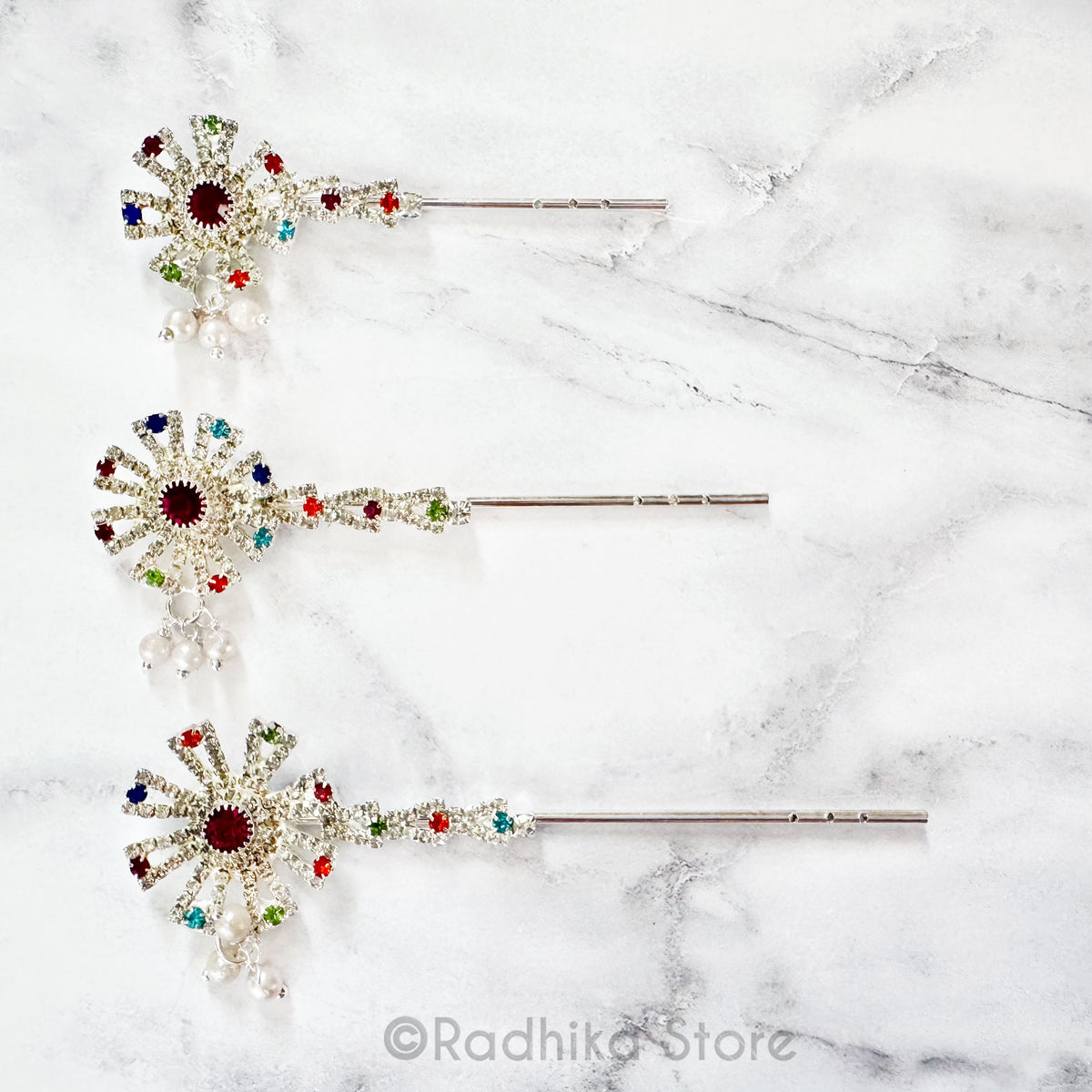 Silvery Polestar Flute With Fuchsia Center