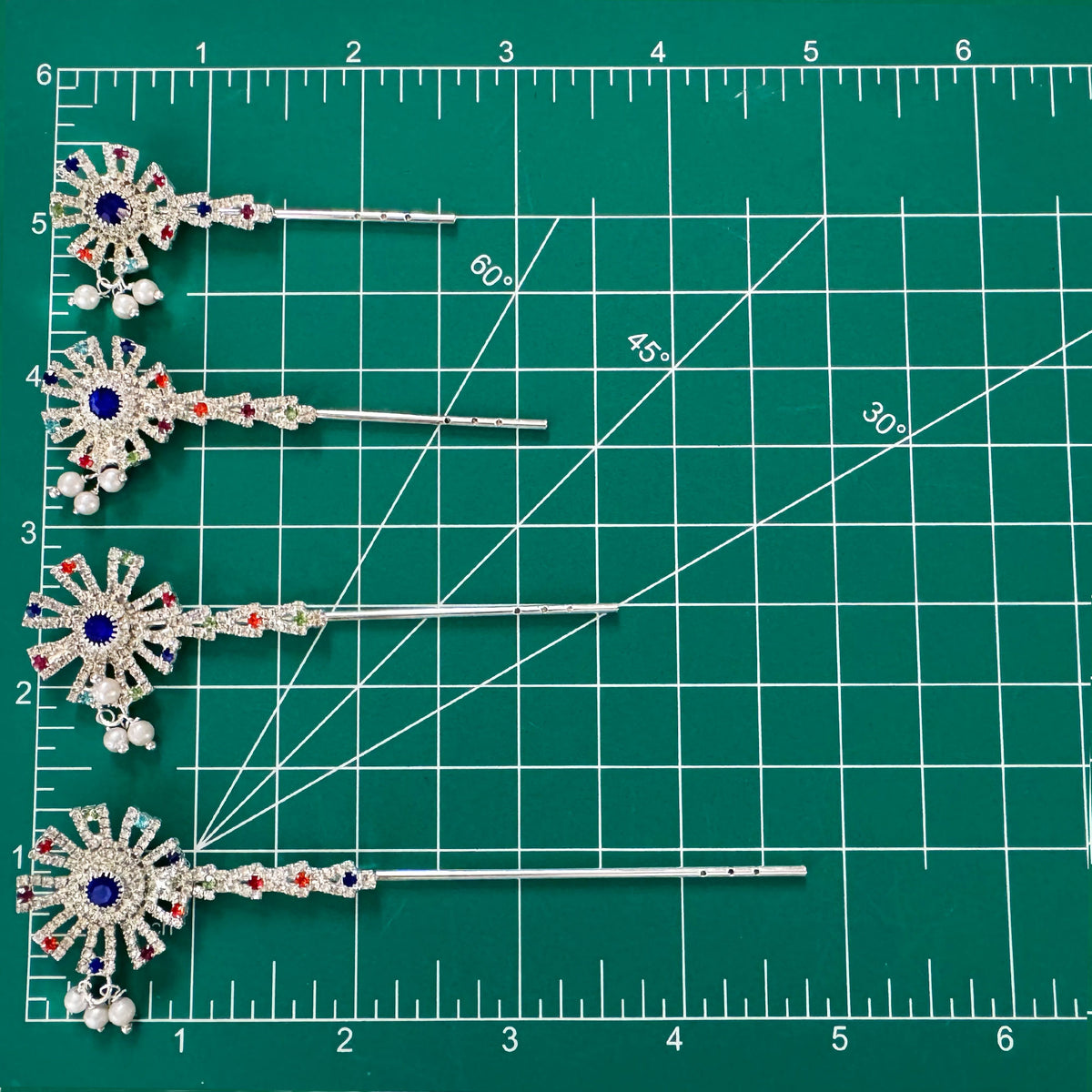 Silvery Polestar Flute With Sapphire Blue Center