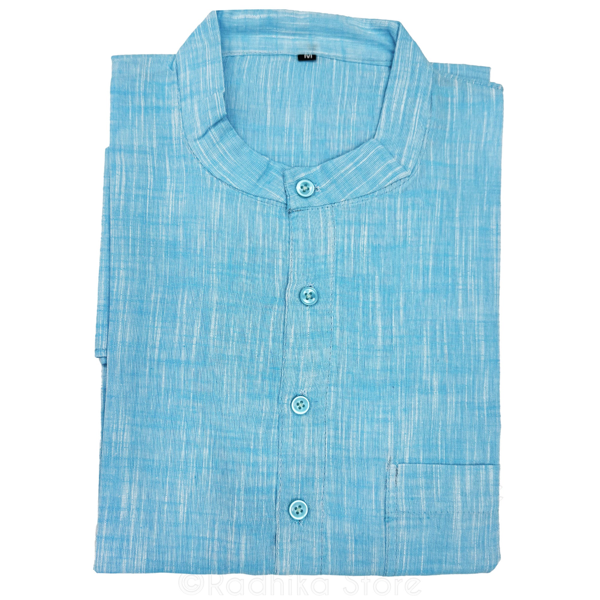 Sky Blue Tweed Jute Kurtas - S,m,l,xl,