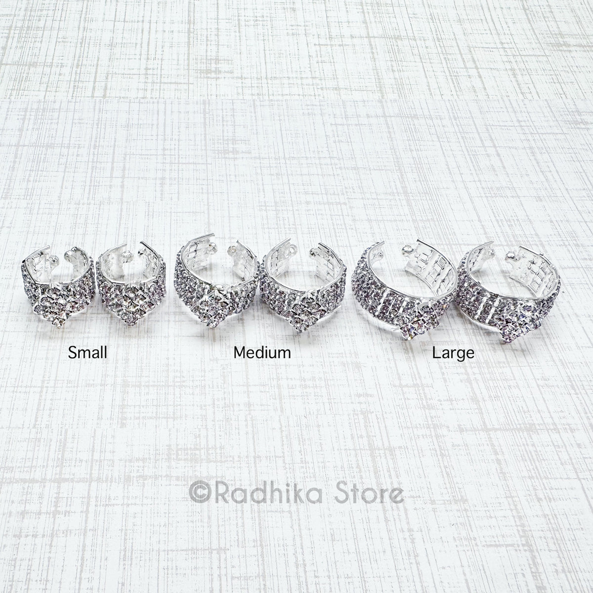 Diamonds are for Krishna - Clear, Purple and Orange - Armlets/Bangles - Set of 2