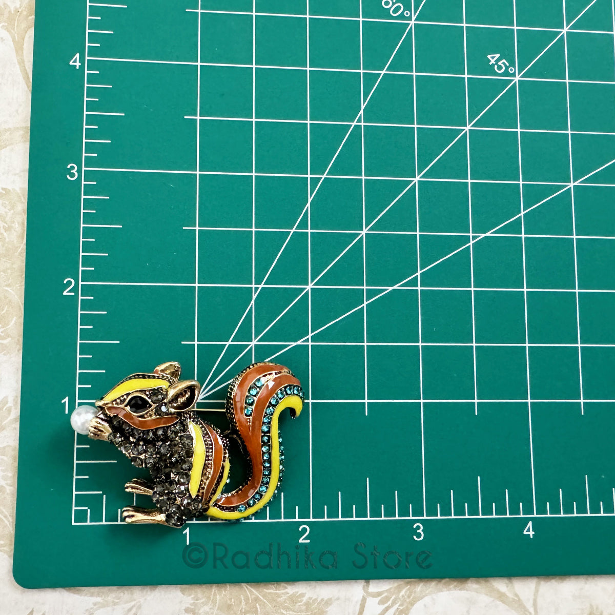 Crystal Sunflower or Lord Ramas Squirrel -  Pendants-(Pins)