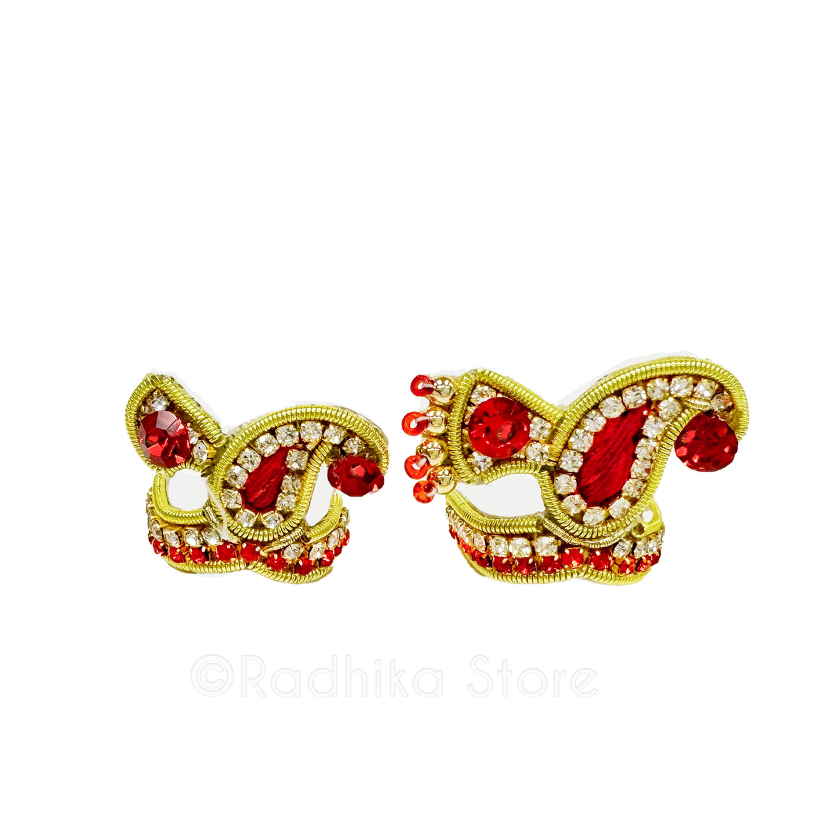 Supreme Prince Red Chandrika - Deity Crown