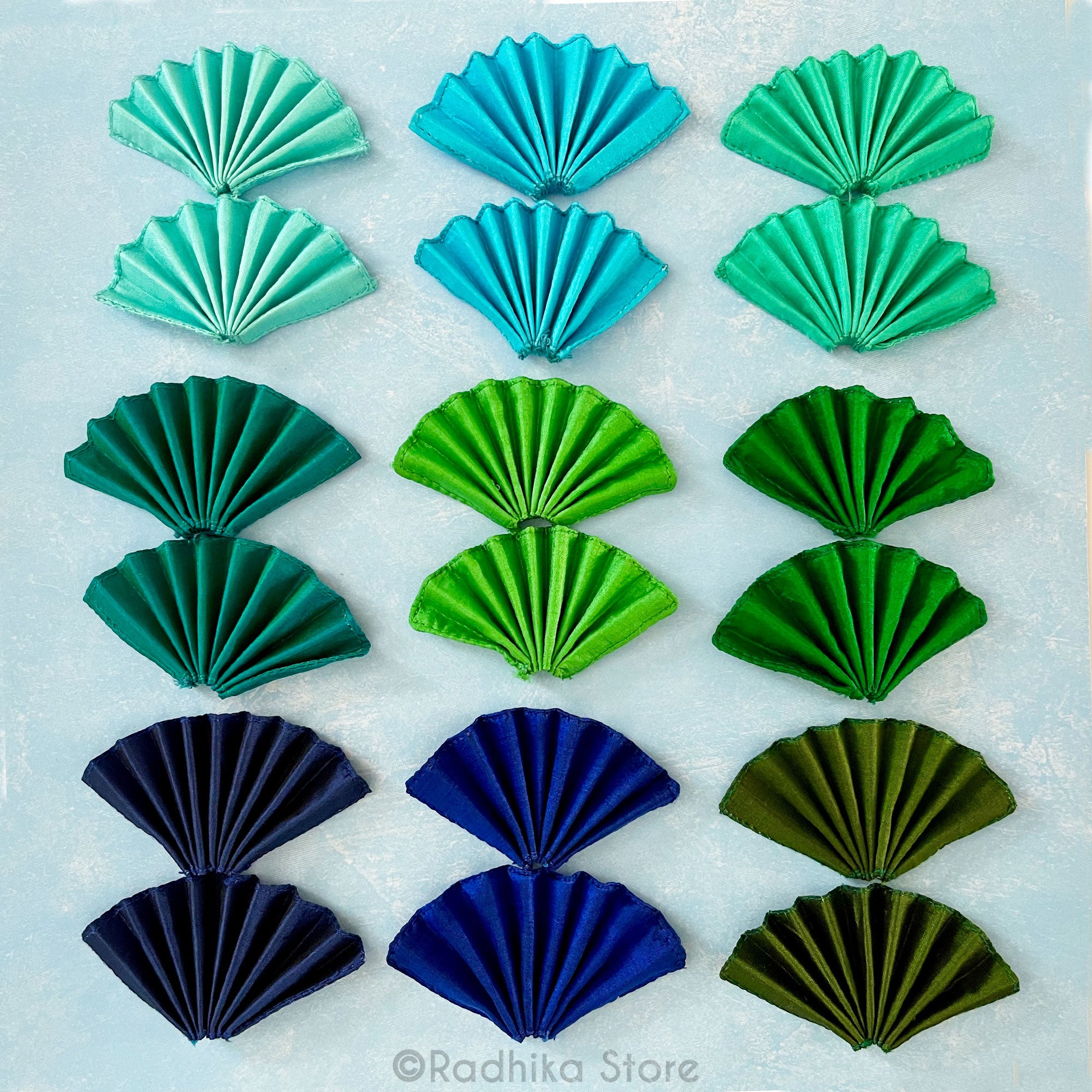 Turban Fans - Silk - Set of 2