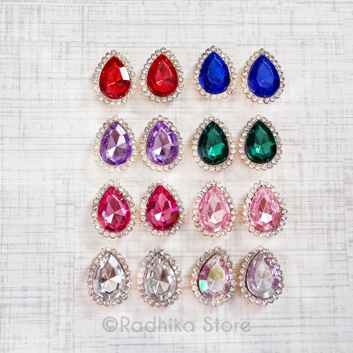 Teardrop - Deity Earrings - 3/4 Inch