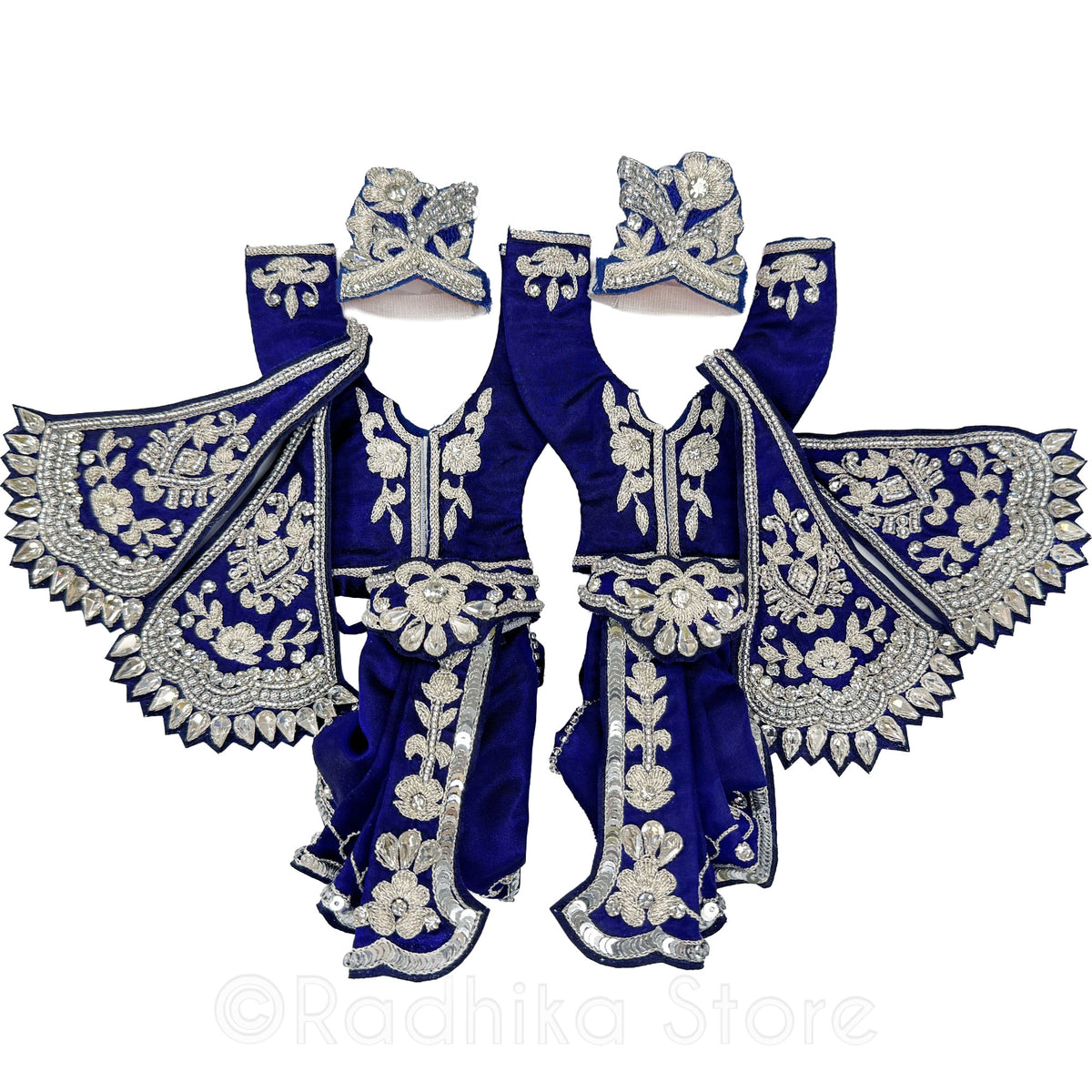 Tears of Separation - Deep Indigo - Silk - Gaura Nitai Deity Outfit