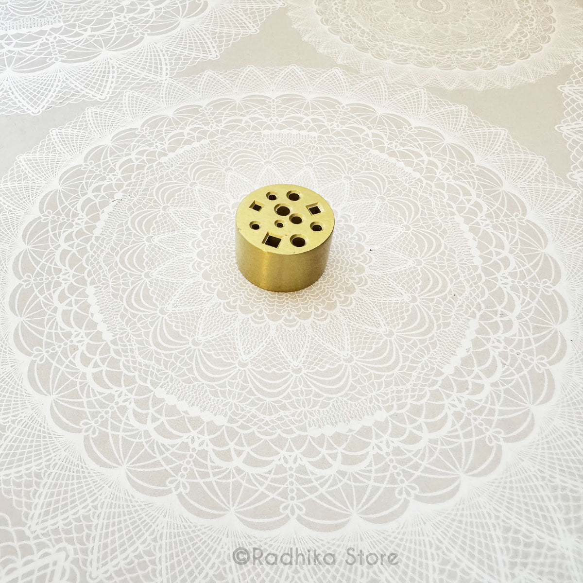 Tiny Round Brass - Incense Holder