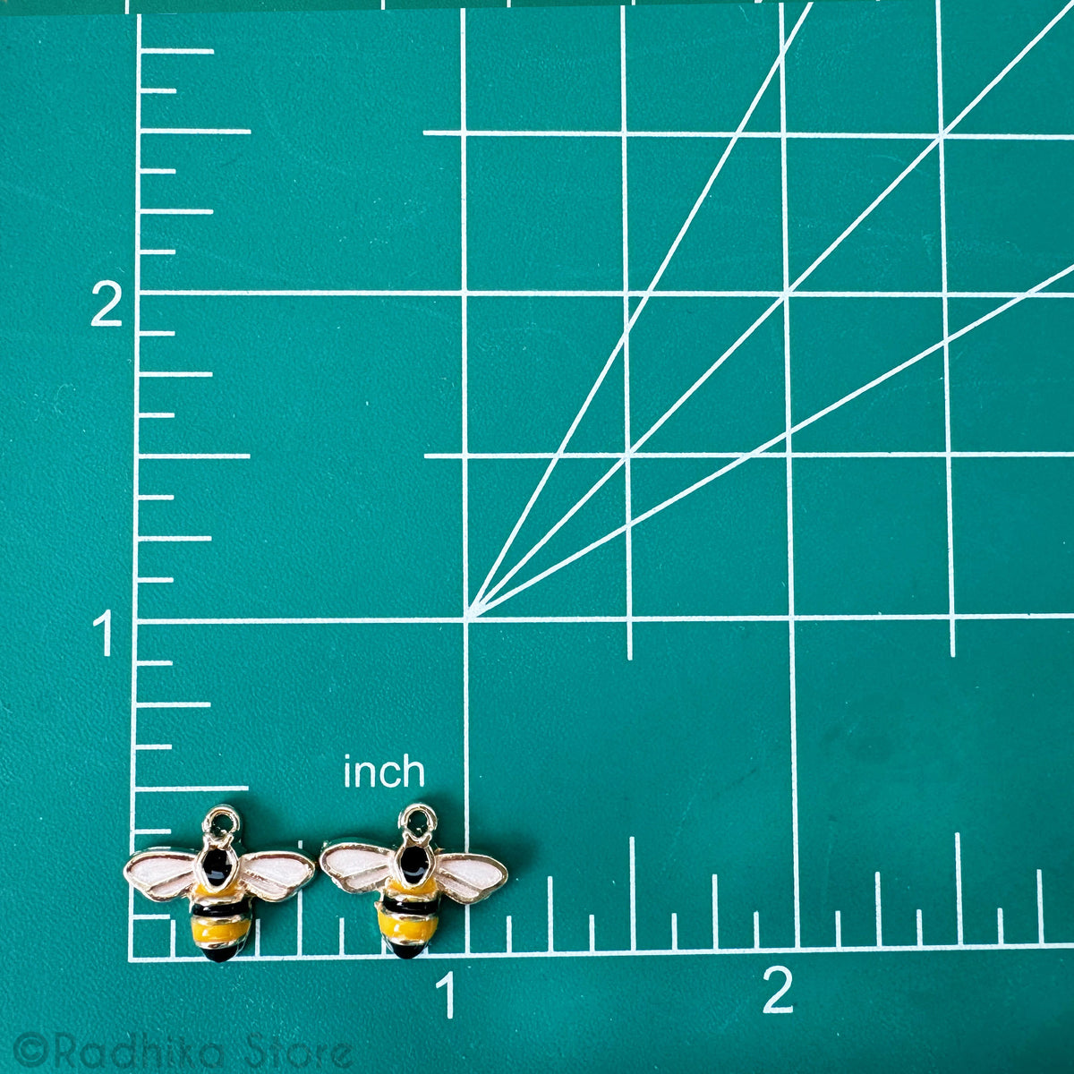 Little Bumble Bee Pendants/Charms - Set of 2