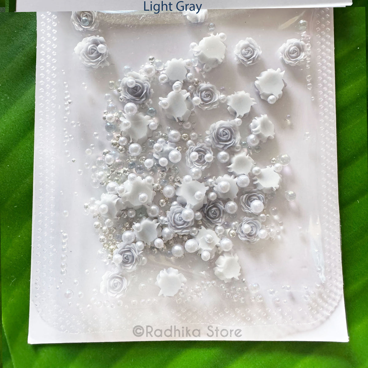 Tiny Roses and pearls- Choose color-