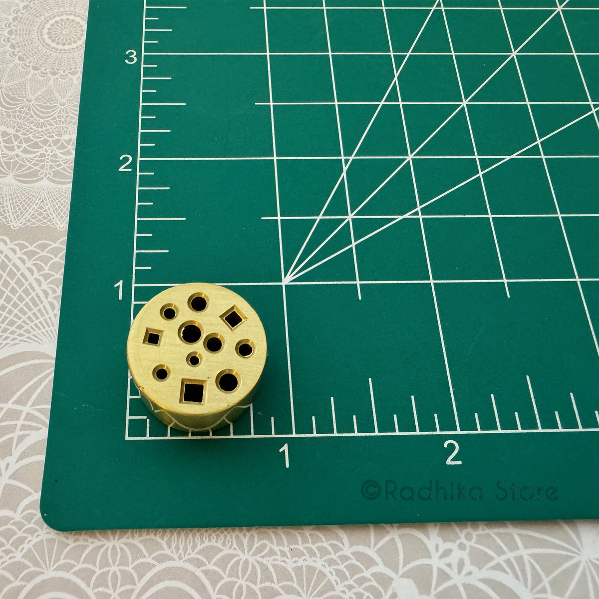 Tiny Round Brass - Incense Holder