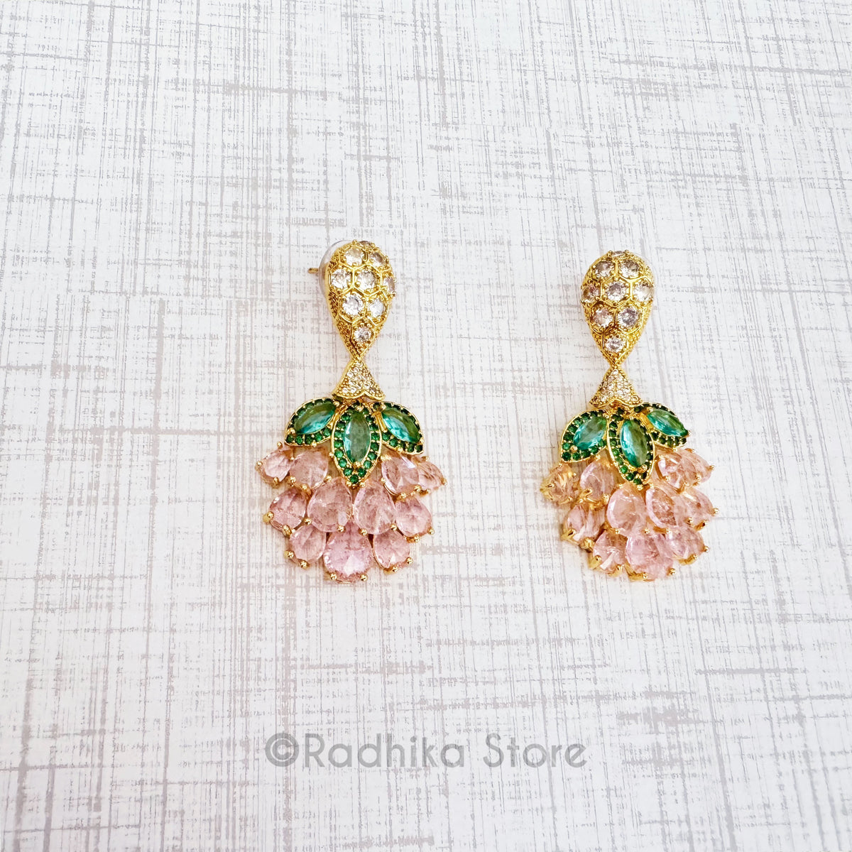 Crystal Tropical Mayapur Flowers - Earrings