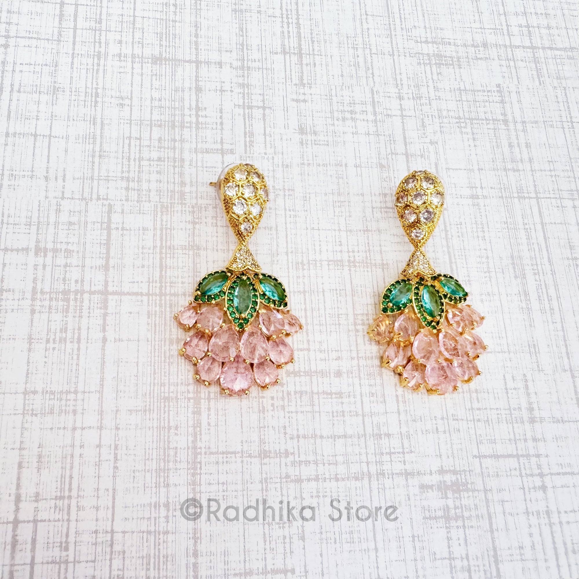 Crystal Tropical Mayapur Flowers - Earrings