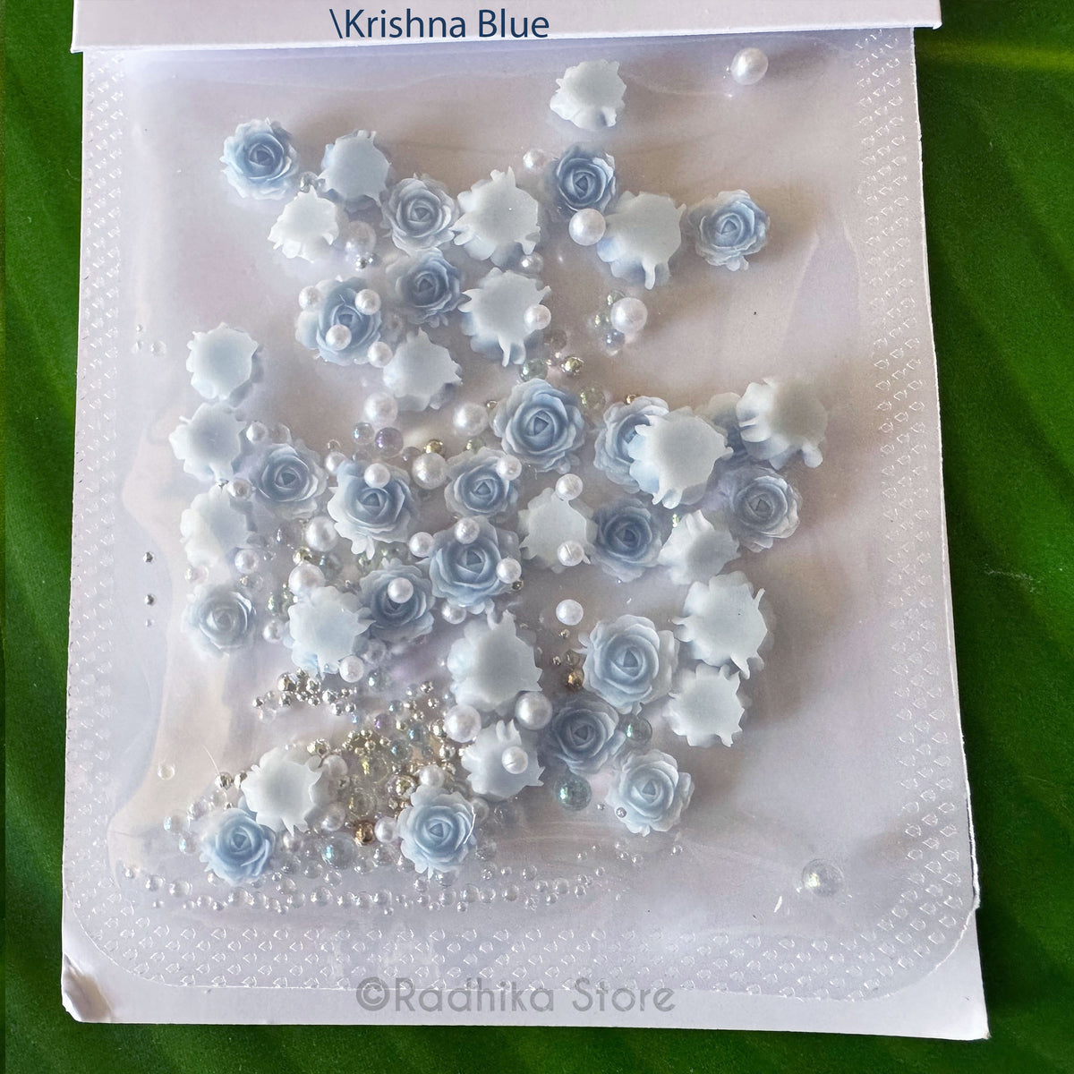 Tiny Roses and pearls- Choose color-