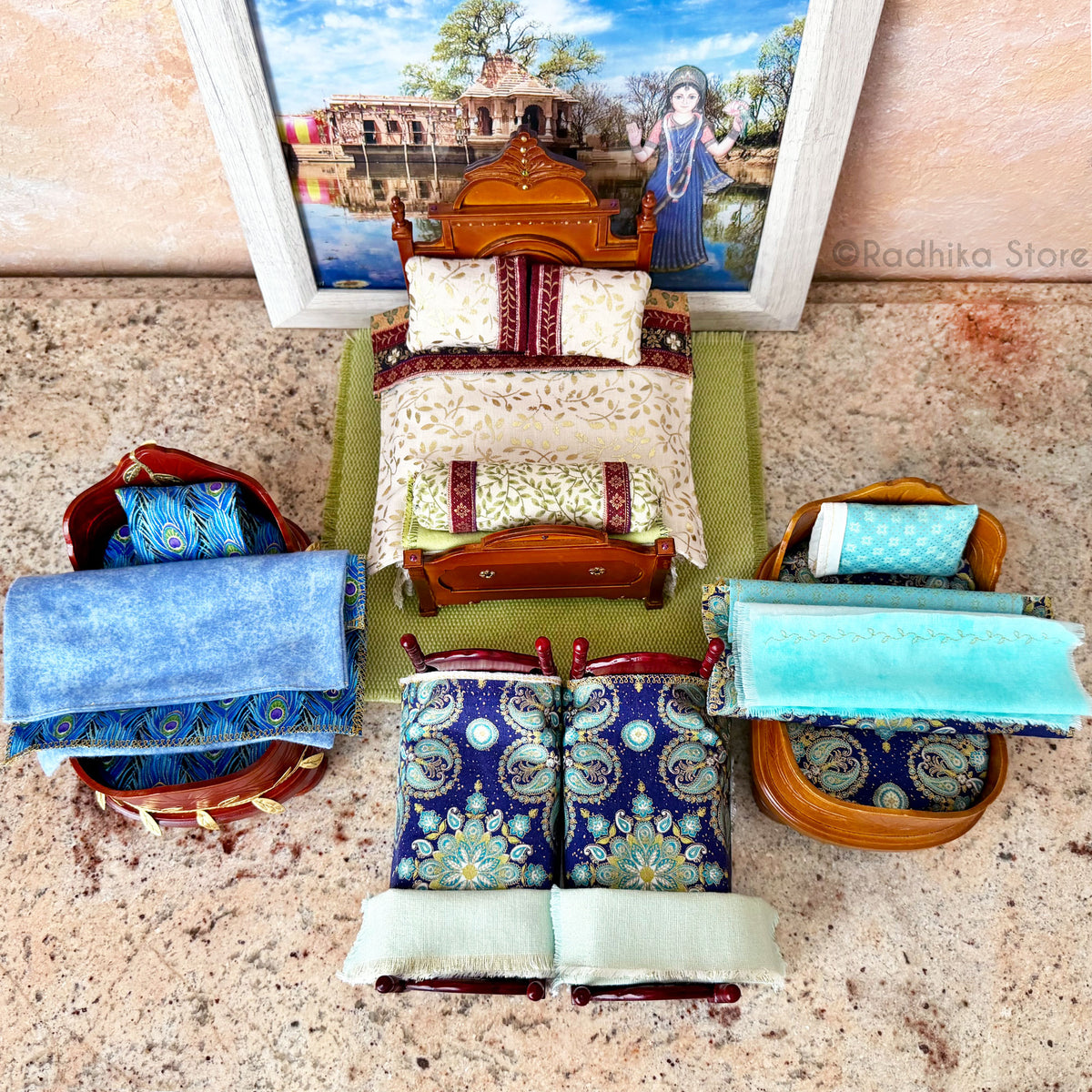 Vrindavan Palace Bed - Chestnut Finish