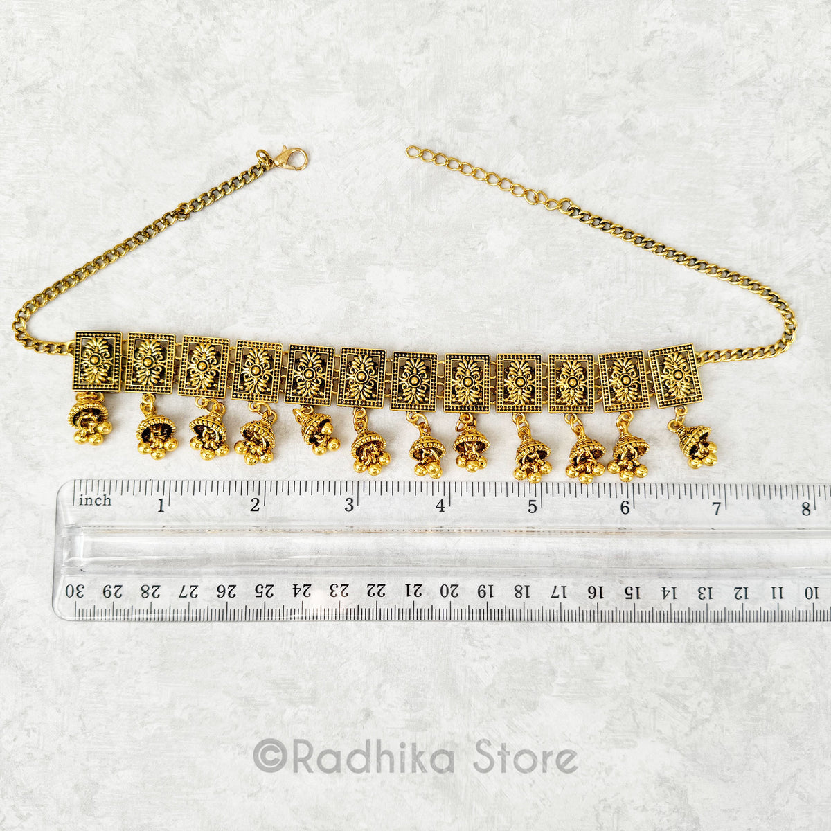 Temple Bells- Deity Necklace And Earring Set