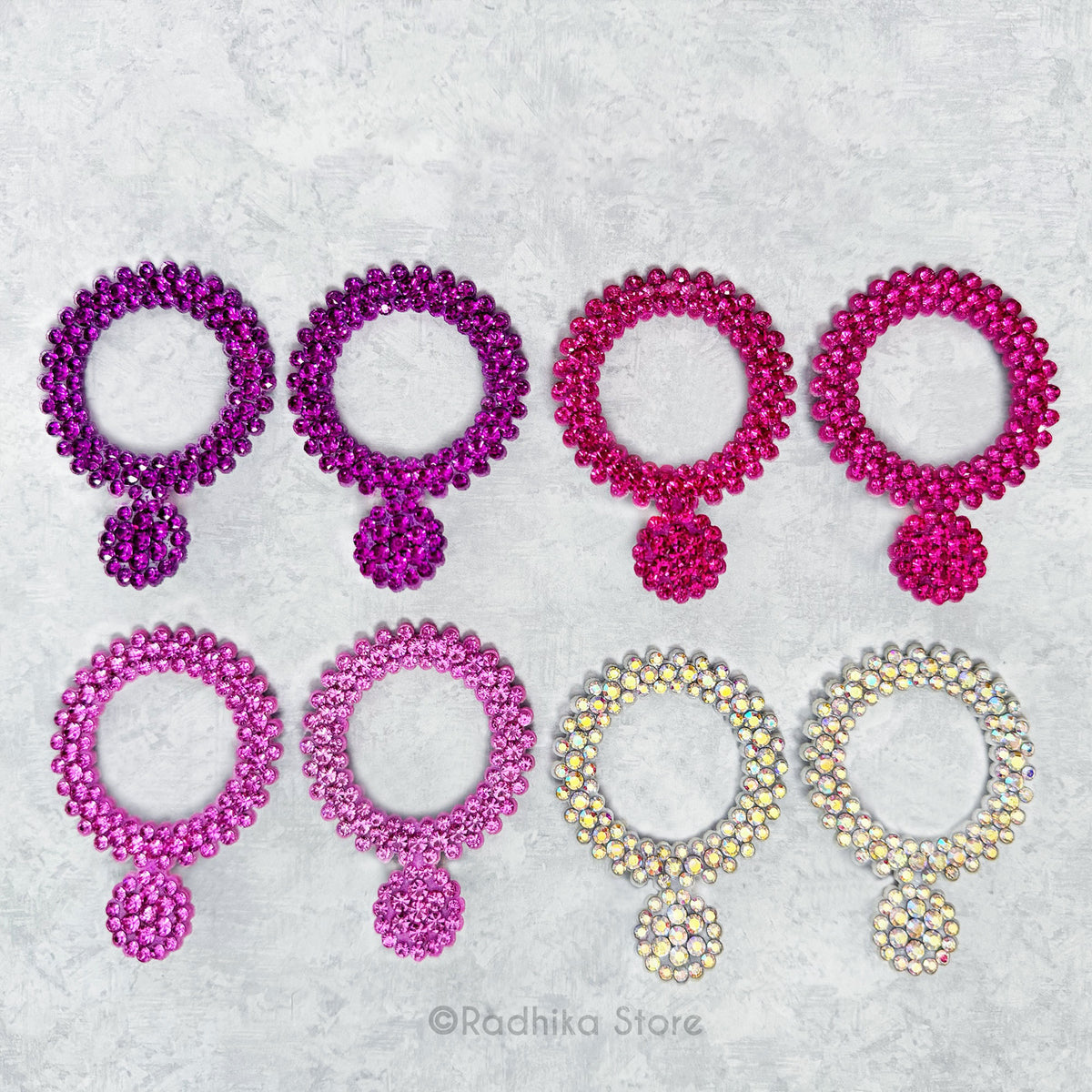 Colorful Circles of Love - Rhinestone  Effulgence/Earrings