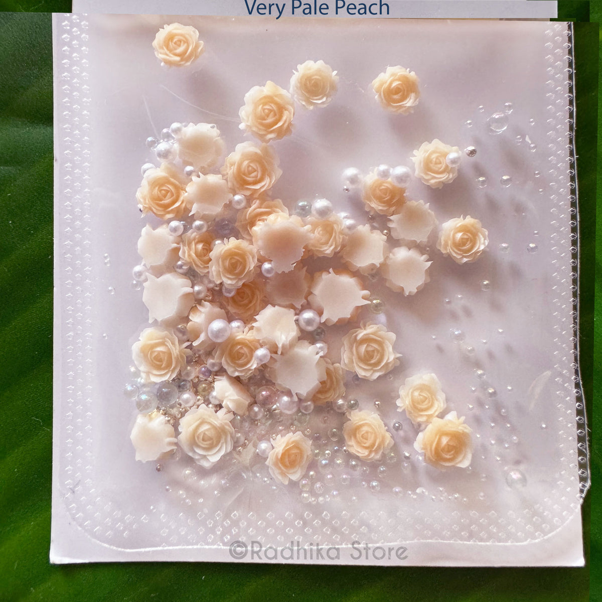 Tiny Roses and pearls- Choose color-