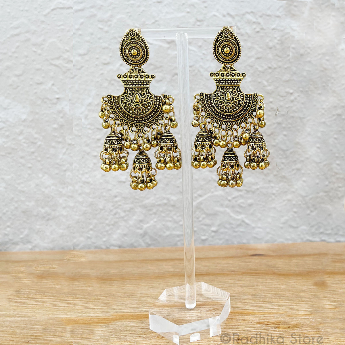 Vishnu shield - Jhumka Bell - Earrings