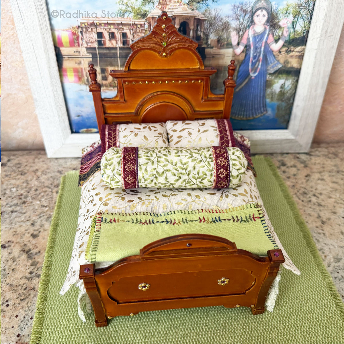 Vrindavan Palace Bed - Chestnut Finish