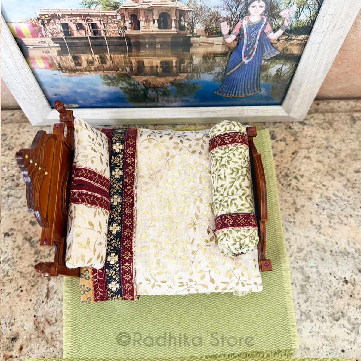 Vrindavan Palace Bed - Chestnut Finish