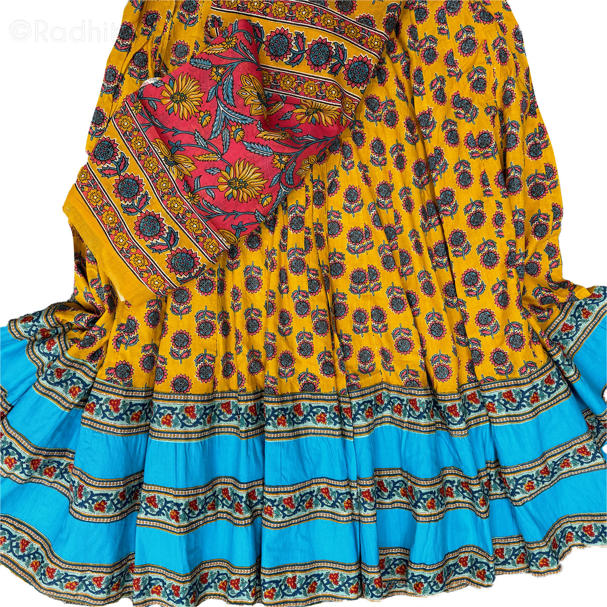 Vrindavan Sunflowers - Cotton Screen Print- With Chadar - S-M-L