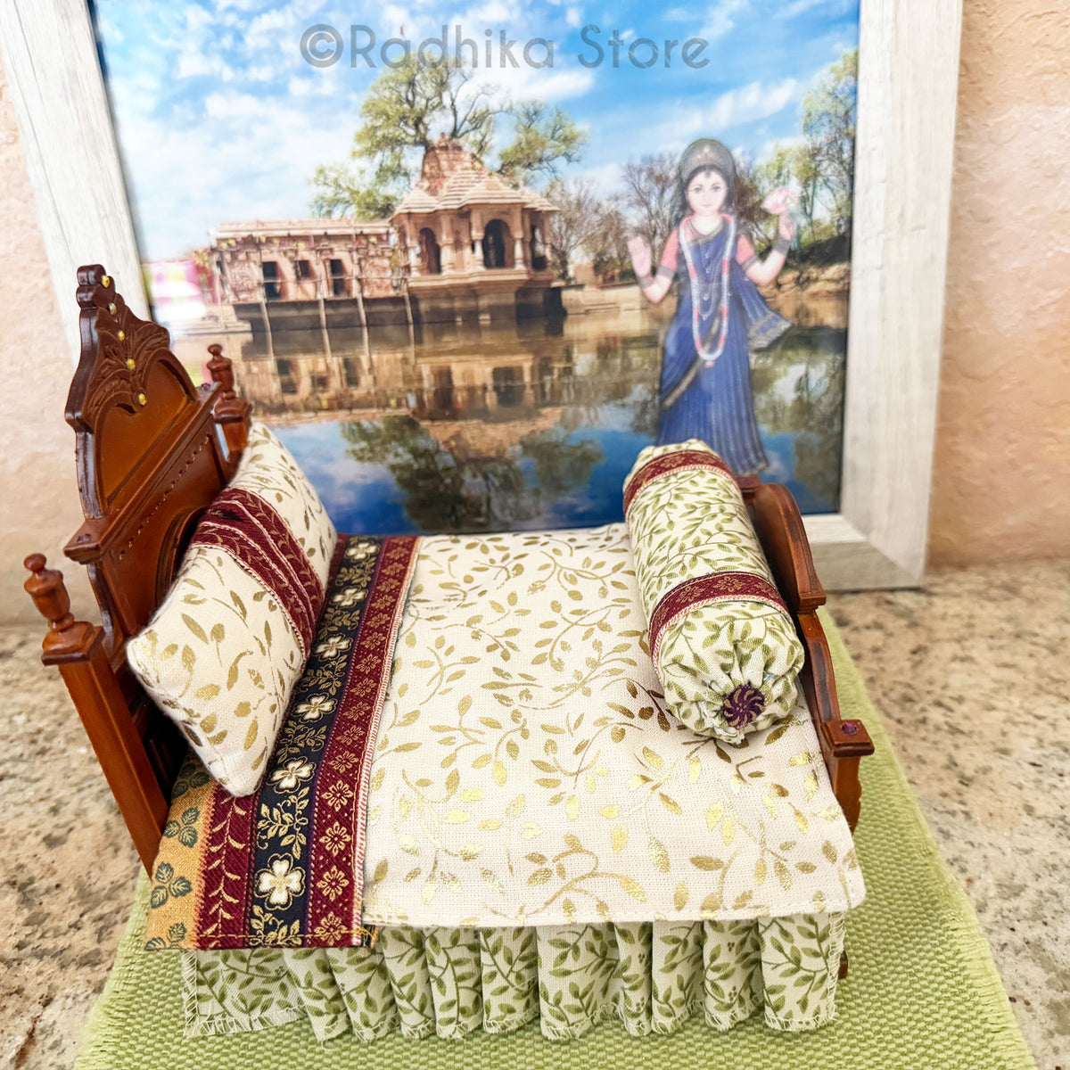 Vrindavan Palace Bed - Chestnut Finish