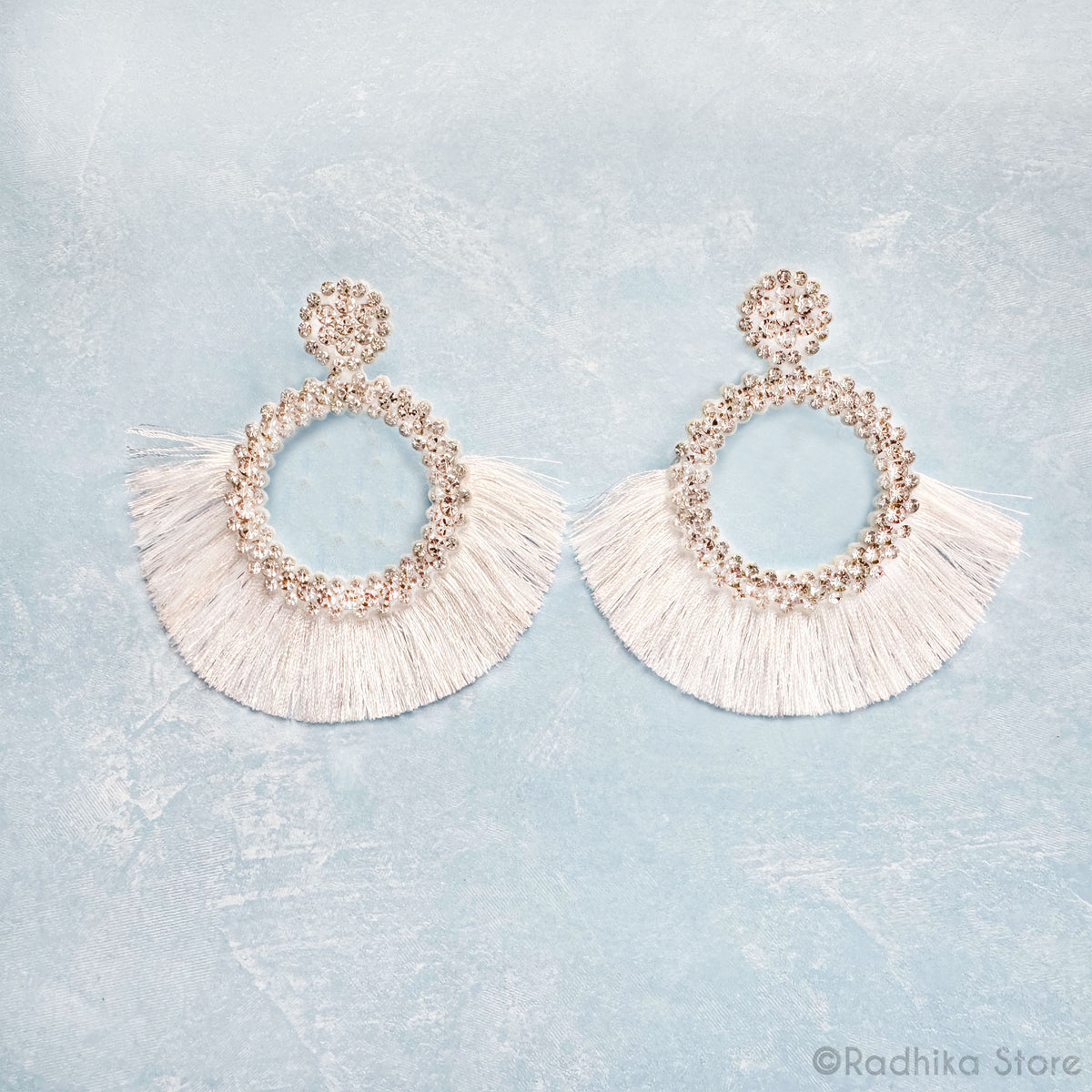 Diamond Rhinestone - Fan Effulgence/Earrings