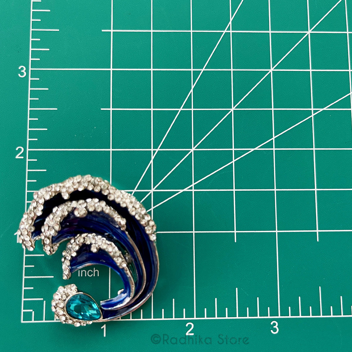 Ocean Fishes and Jeweled Wave - Pendants-(Pins)