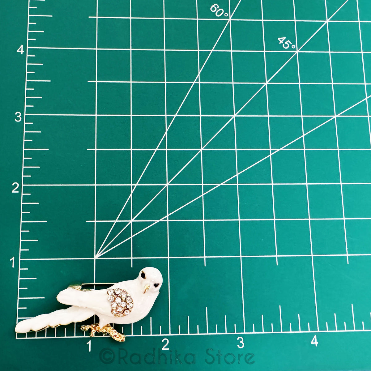 Vrindavan White Garden Bird -  Pendant-(Pin)