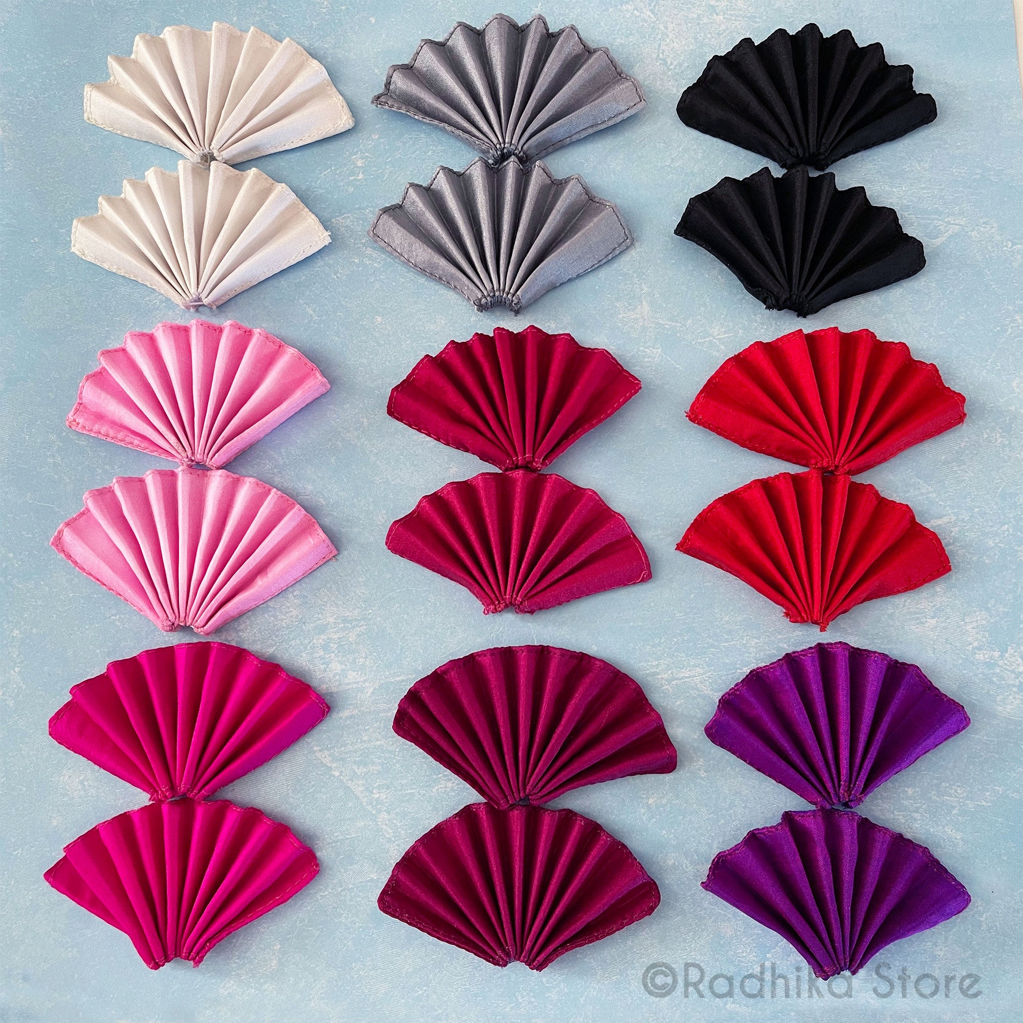 Turban Fans - Silk - Set of 2