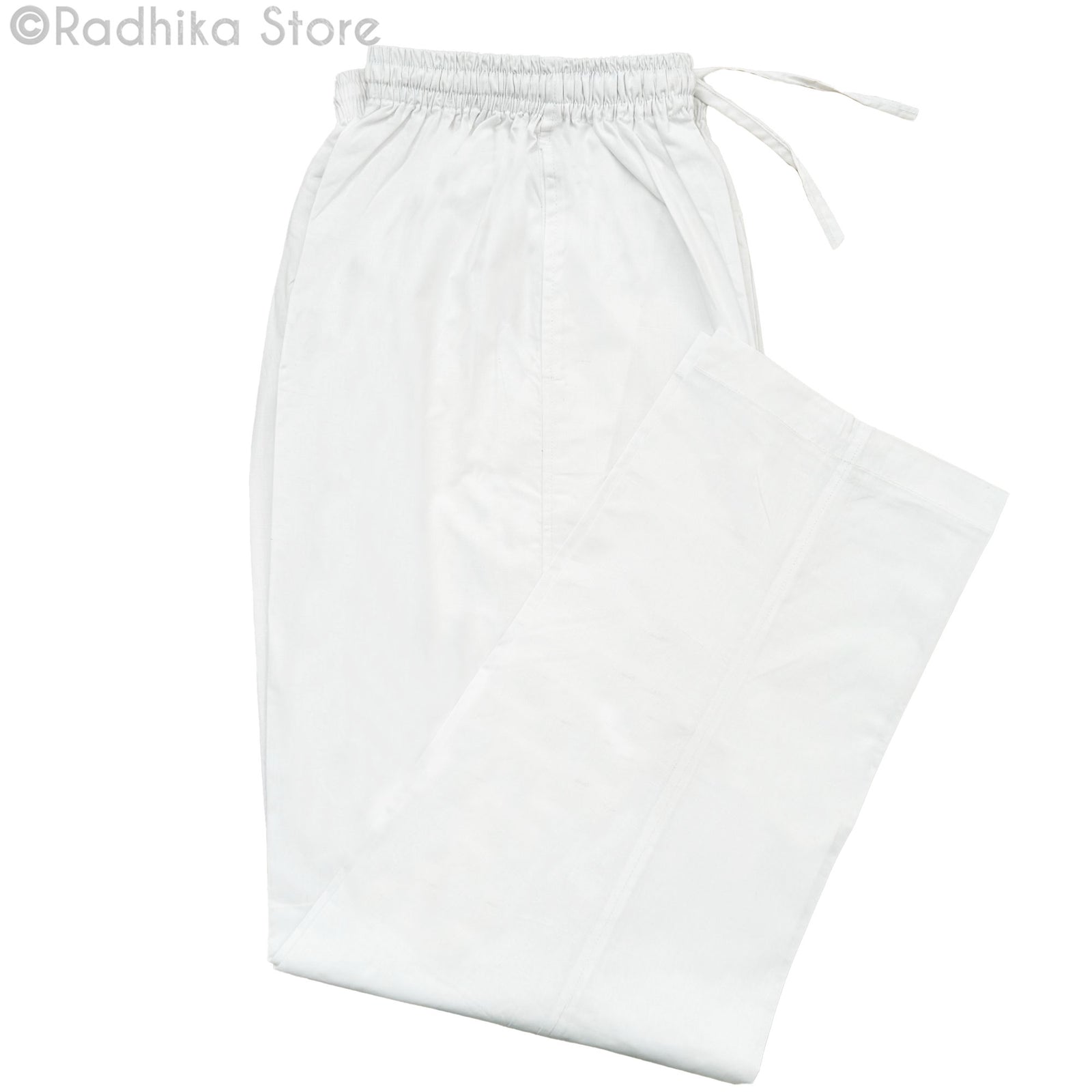 Cotton Yogi Pants - Pure White - S, M, L, Xl, 2XL