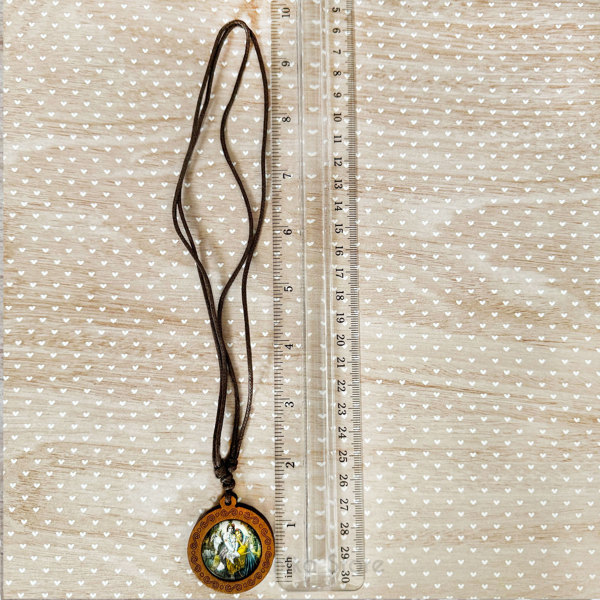 Gopala - Wooden Acrylic Picture Pendant Necklace