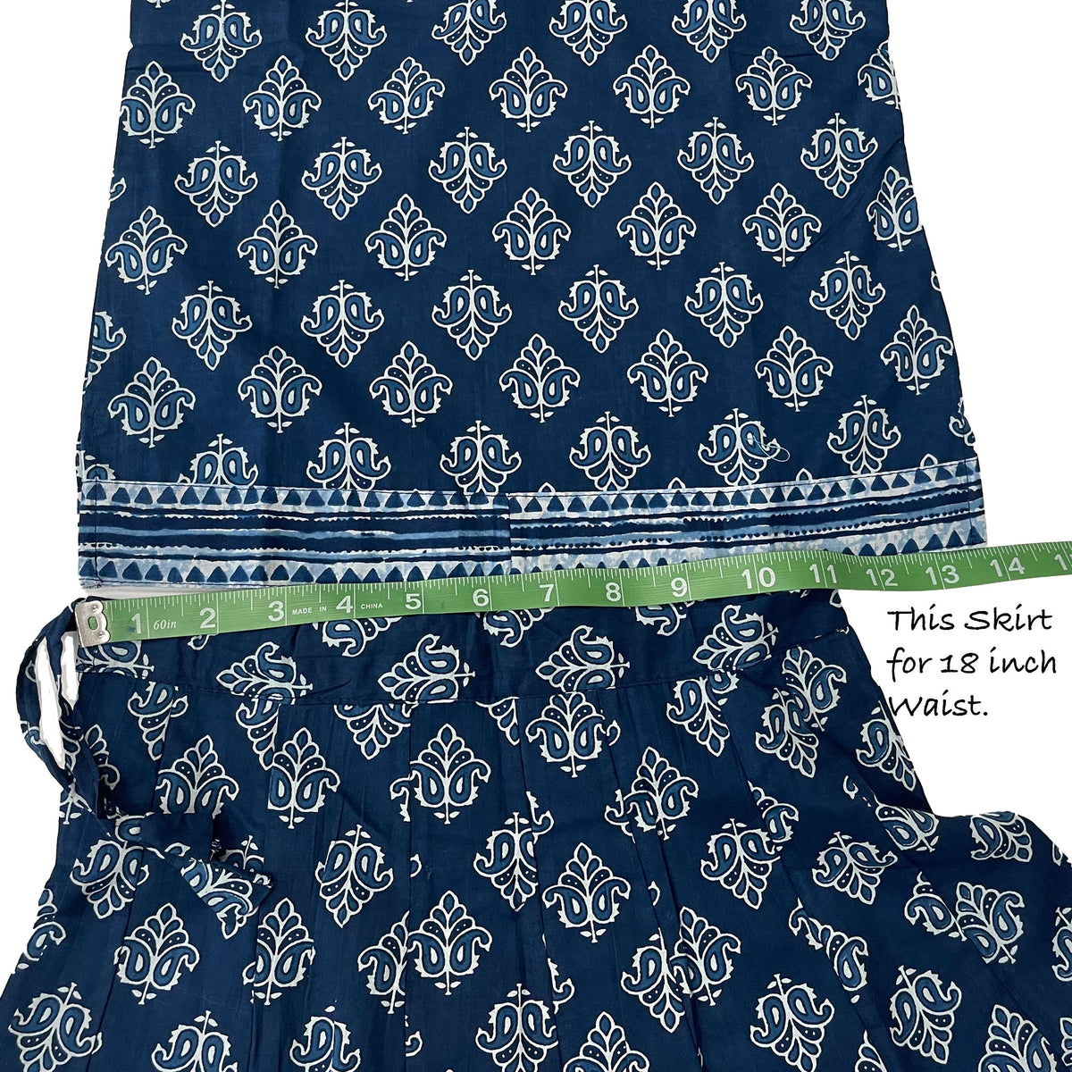 Girls Gopi Skirt Outfit - Yamuna Chandrikas - Cotton-Screen Print