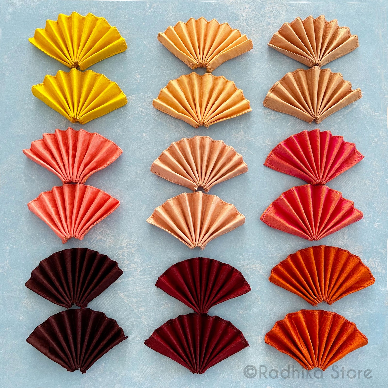 Turban Fans - Silk - Set of 2