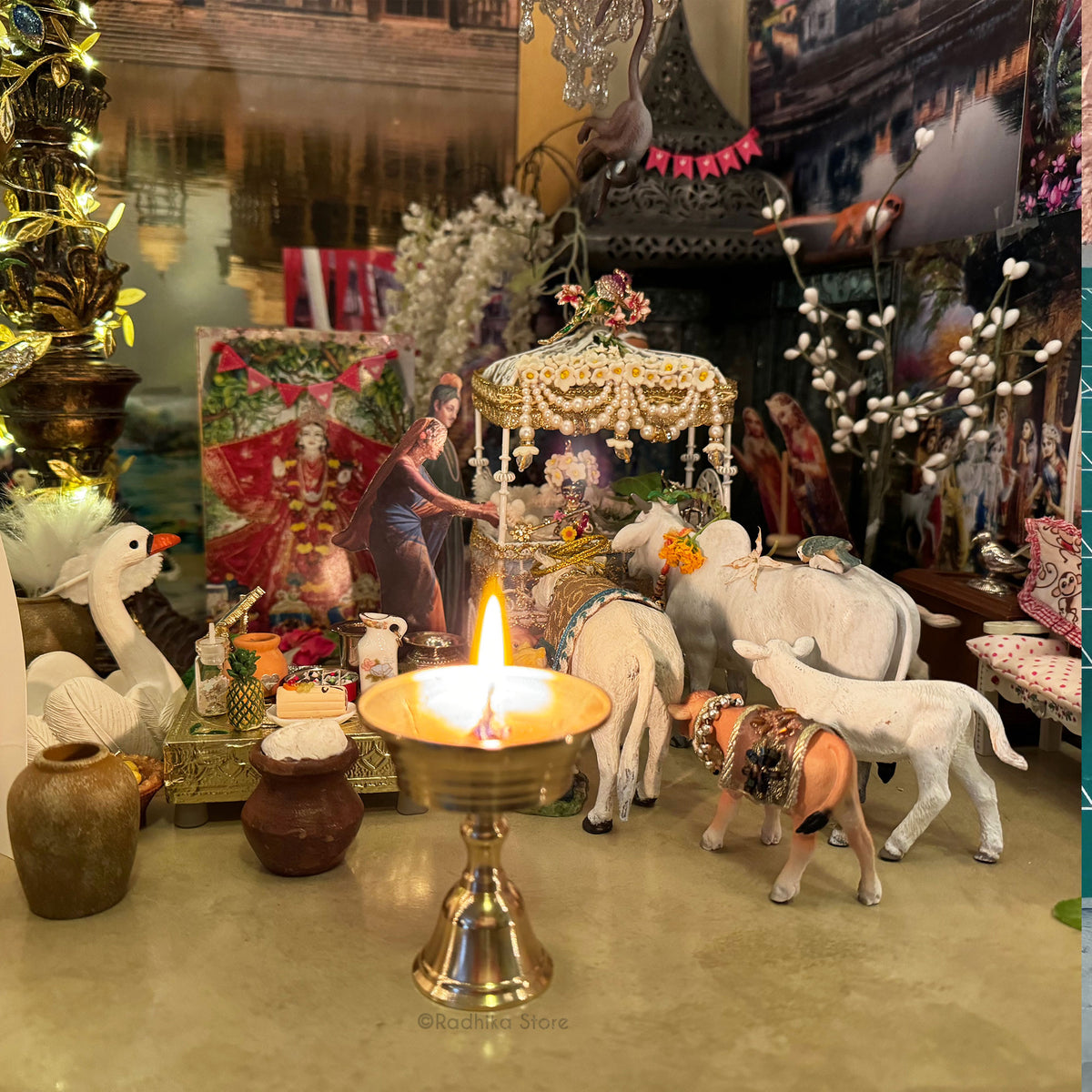 Brass Ghee Lamps - (Diya) - Choose size