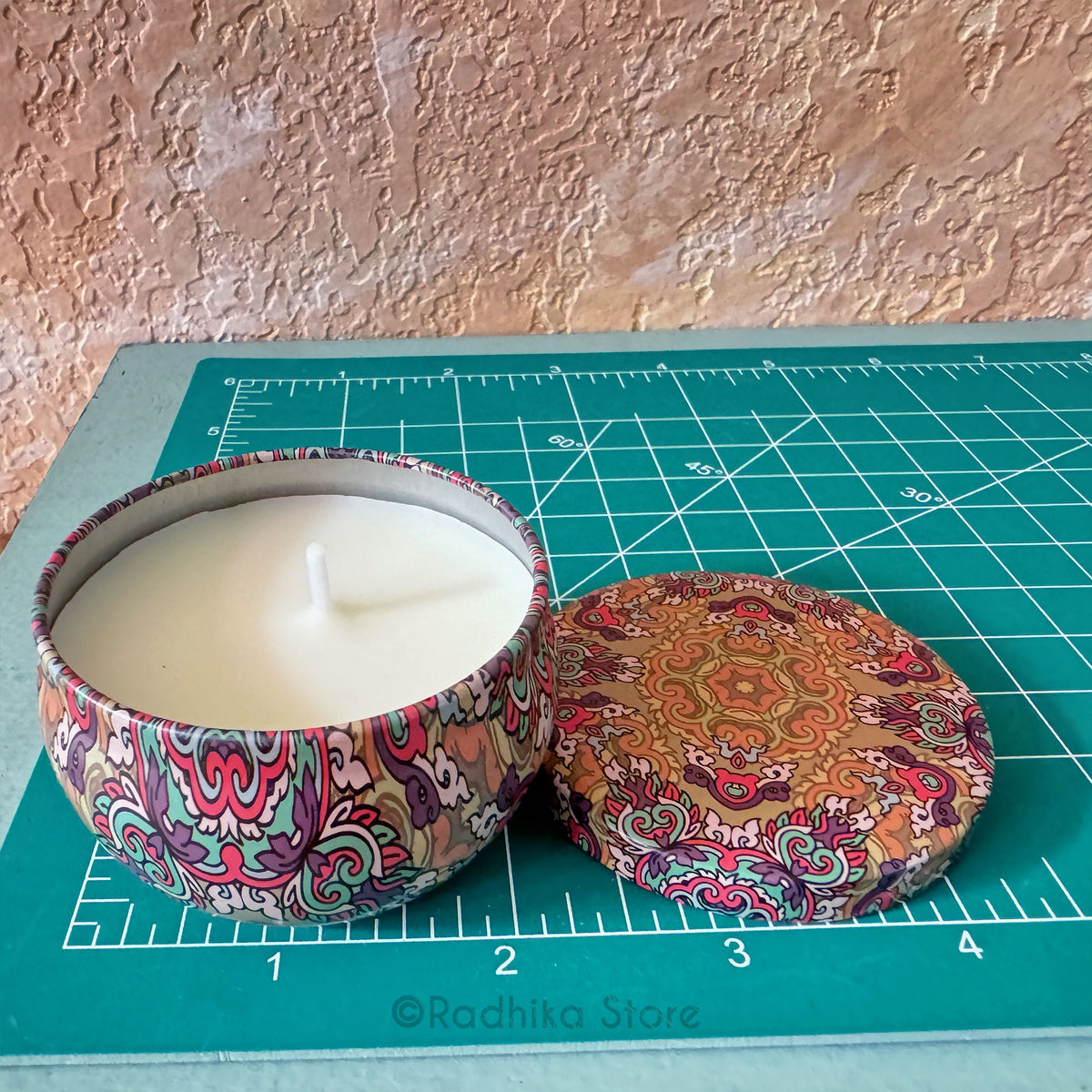 Decorative Miniature Soy Candle Tins With Lids - Set of 8 -Set E
