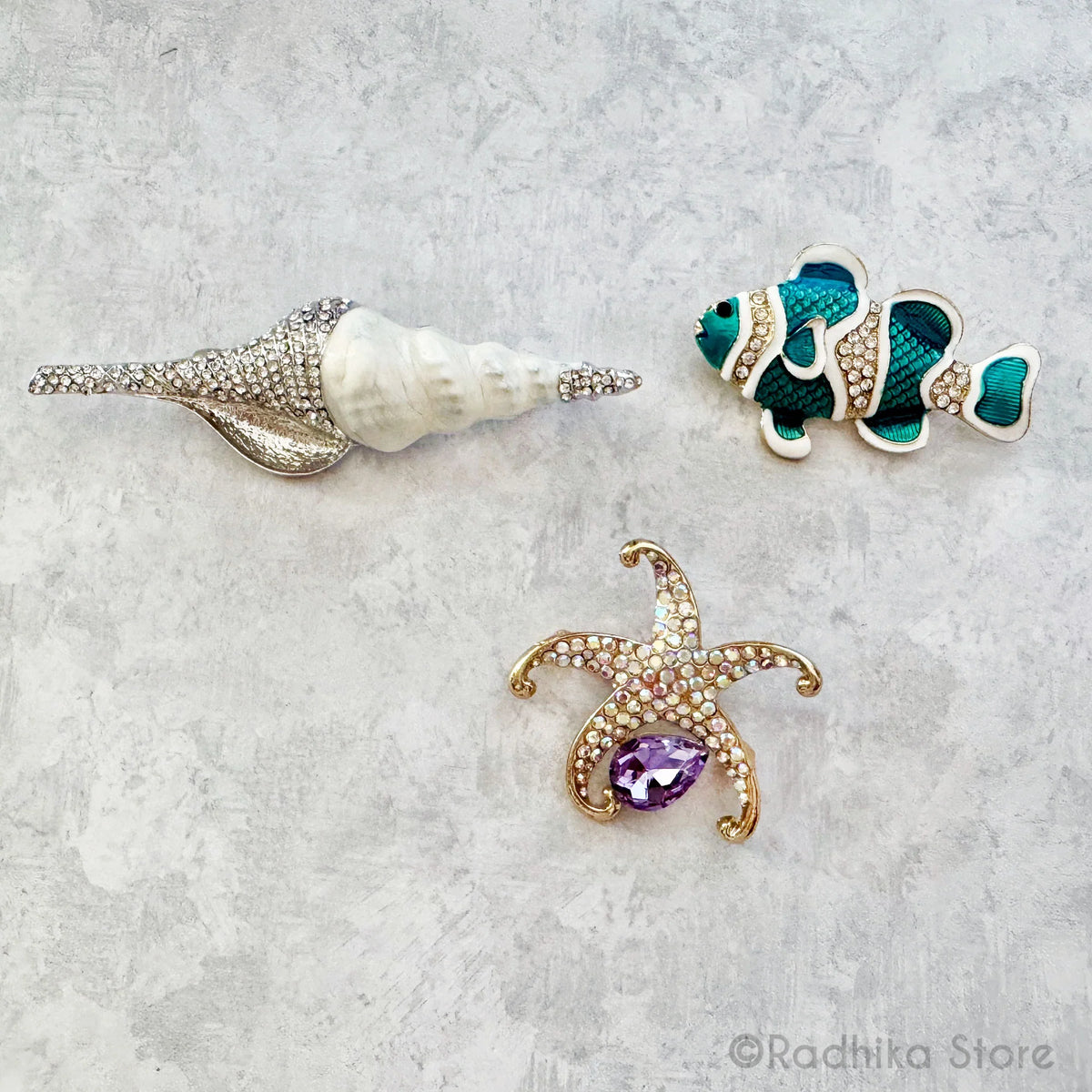 Krishnas Underwater Pastimes -  Pendants-(Pins)