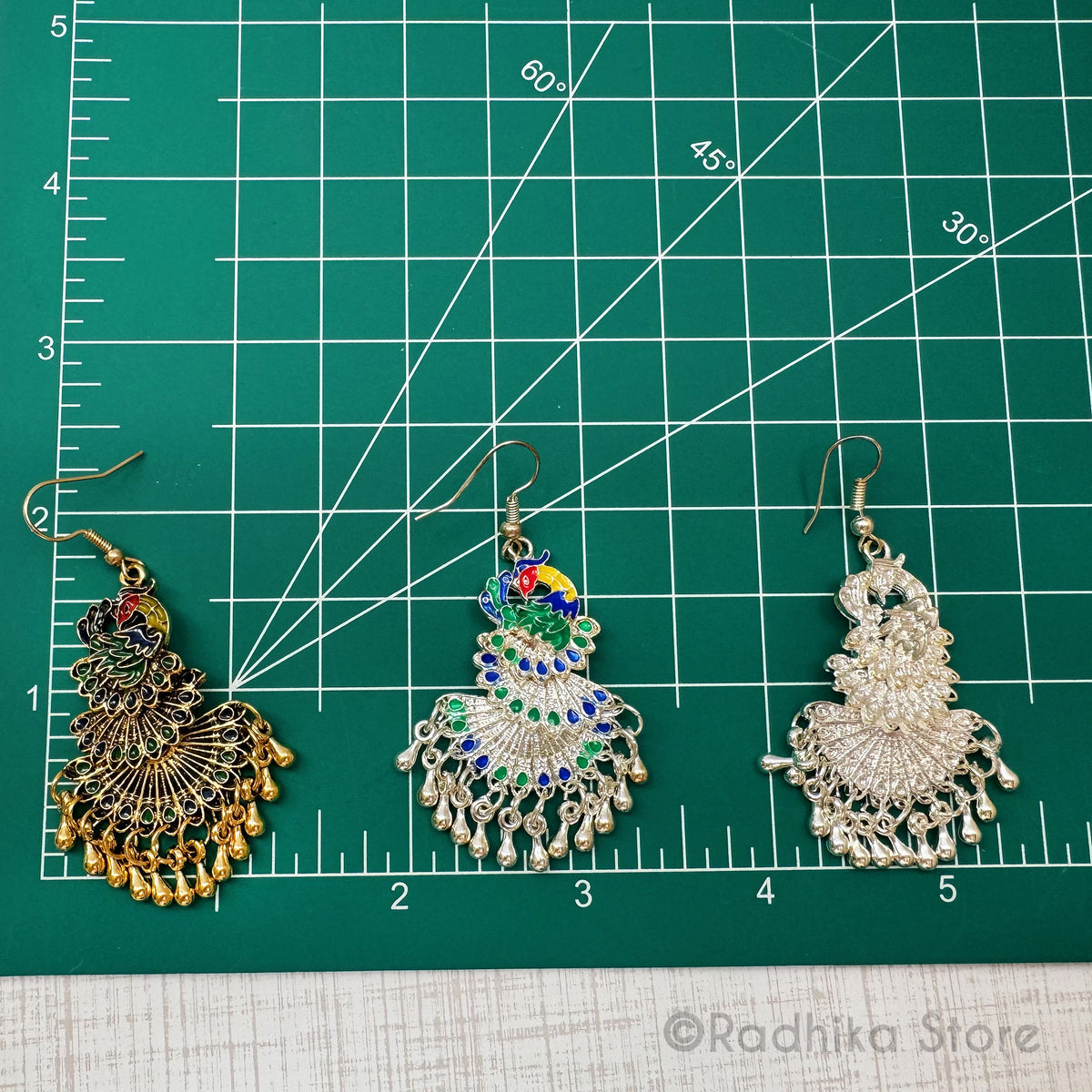 Little Lacquer Dancing Peacocks - Jhumka Earrings