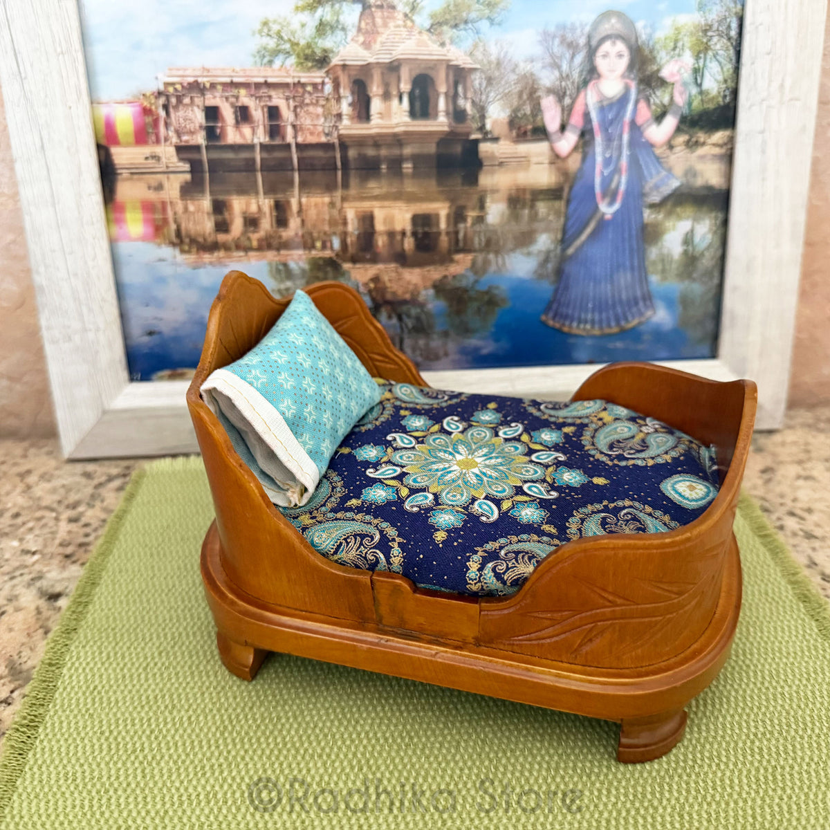 Diwali Sky Bed - Walnut Finish