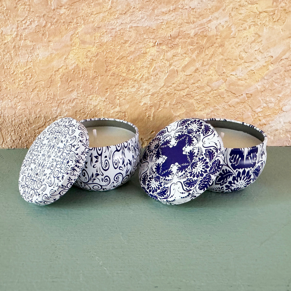 Decorative Miniature Soy Candle Tins With Lids - Set of 8 - Set B