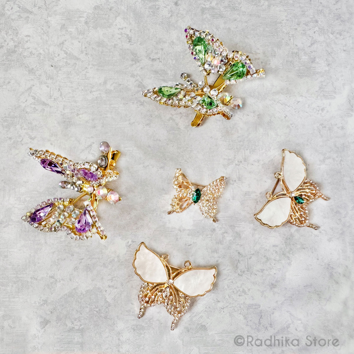 Tulsi Garden Butterflies -  Chose Design - Pendant-(Pin)