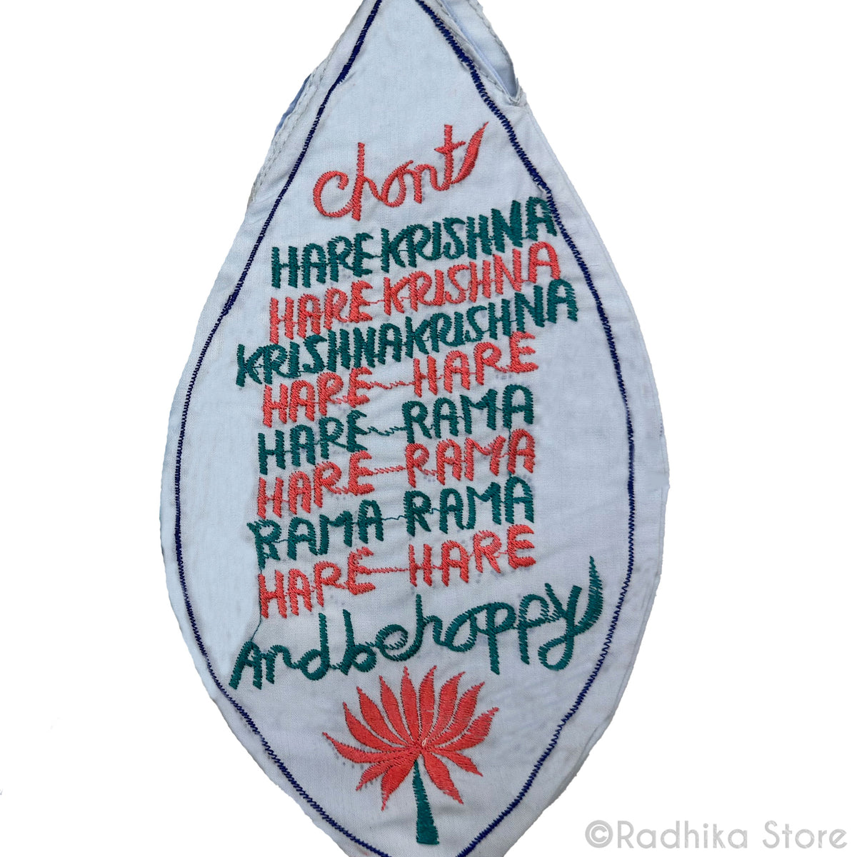Hare Krishna Maha Mantra Bead Bag-Pastel Colors