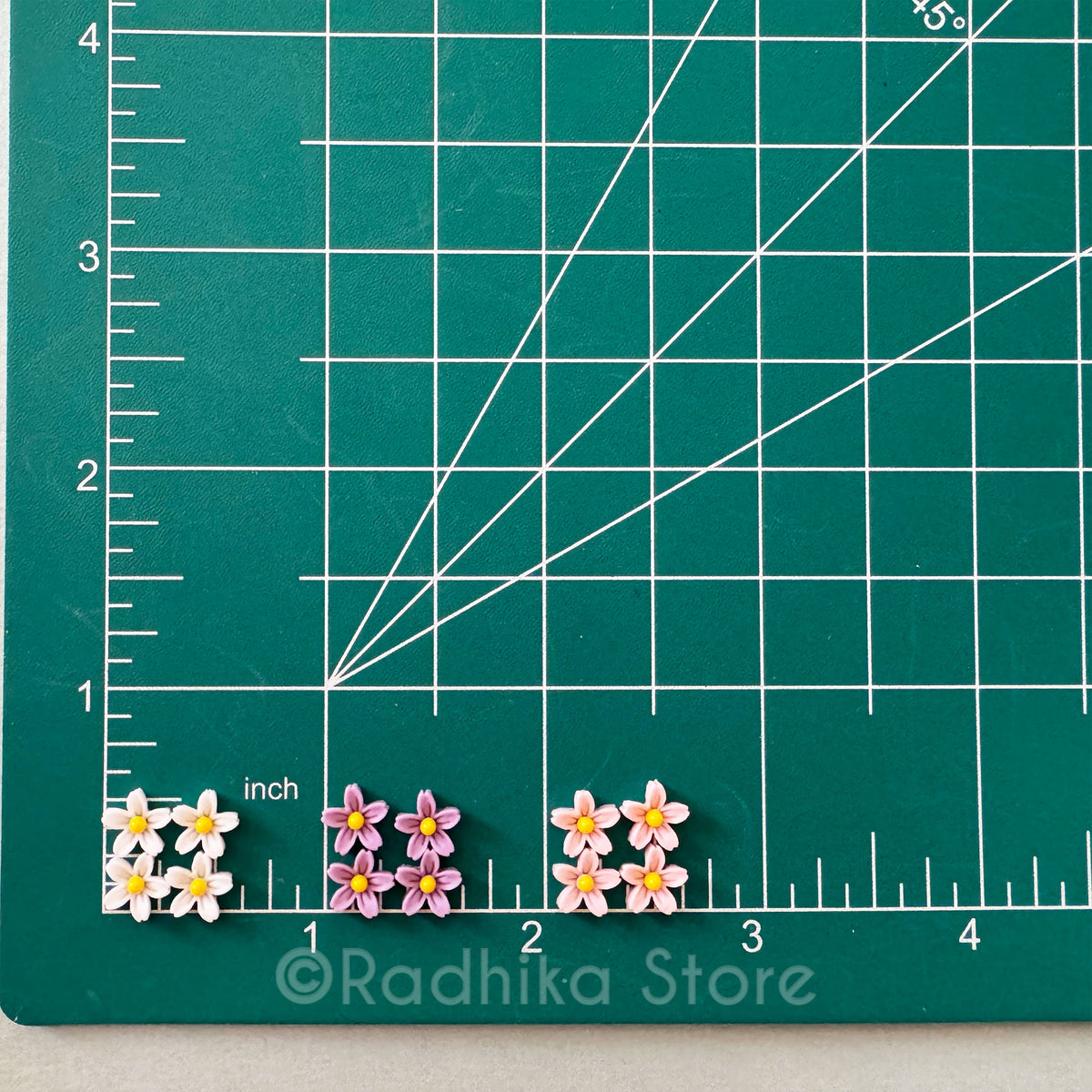 Tiny Vrindavan Flowers -  Set of 4 - Choose Color