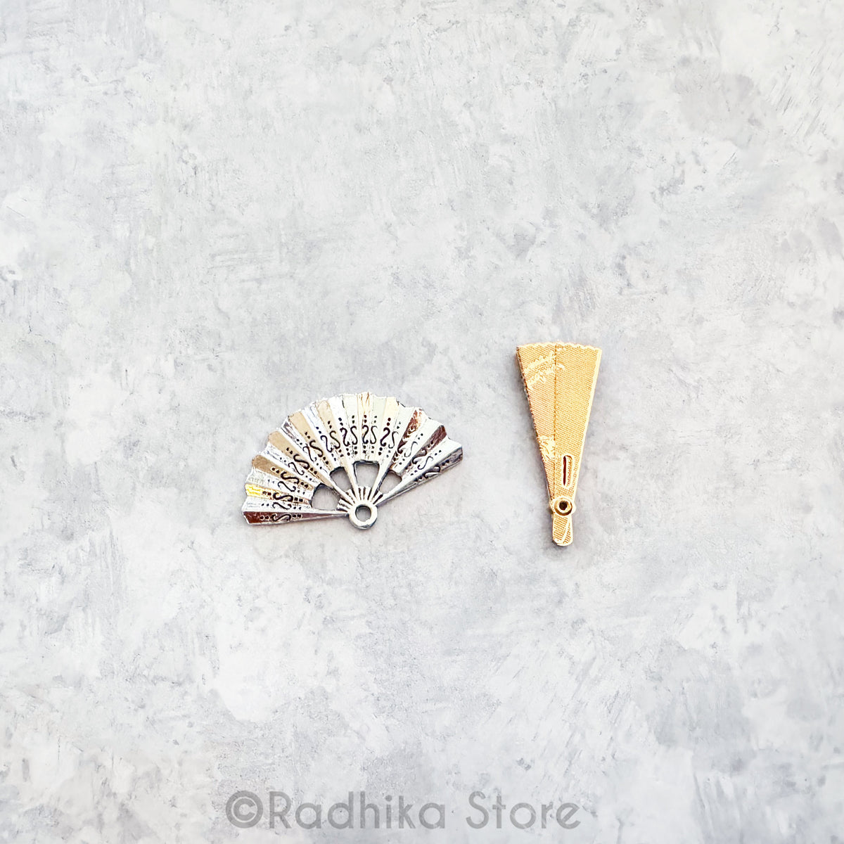Silvery or Golden -  Fan -  Pendants