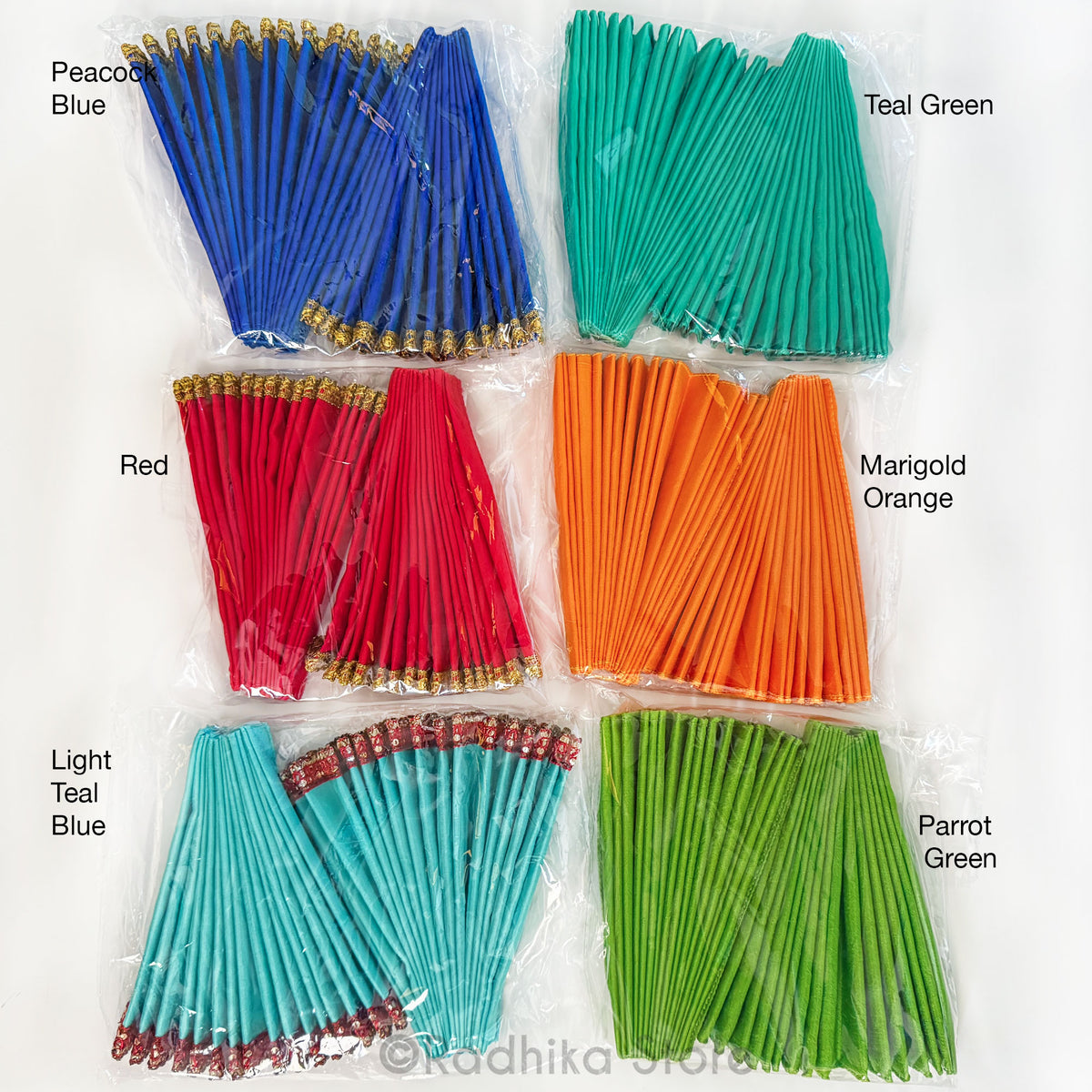 Turban Fans - Silk -5 Inch- Set of 2