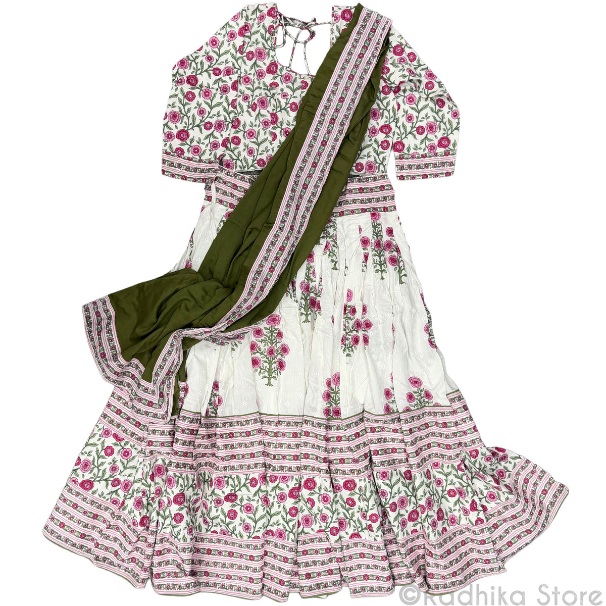 Gopi Jana Vallabha - Cotton - Screen Print-Gopi Skirt - 10 Meter- Best Twirling